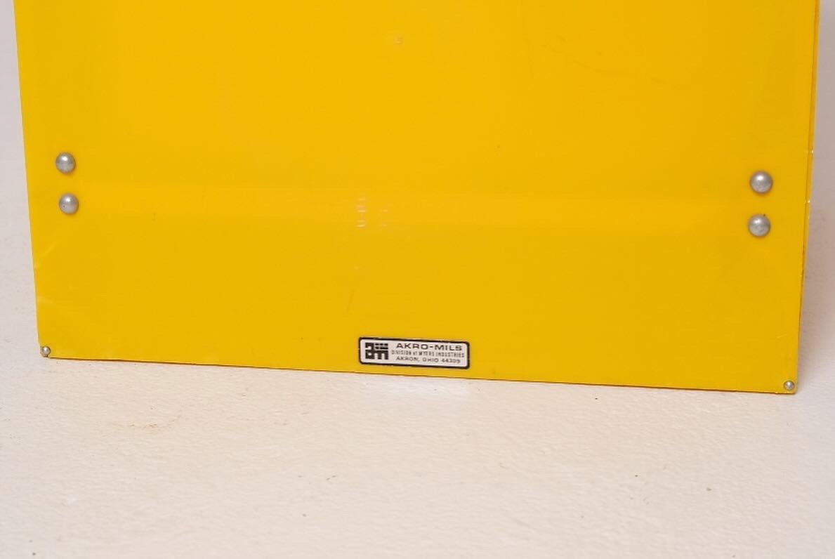 Plastic Yellow MCM Two-Drawer File Cabinet by Akro Mills For Sale