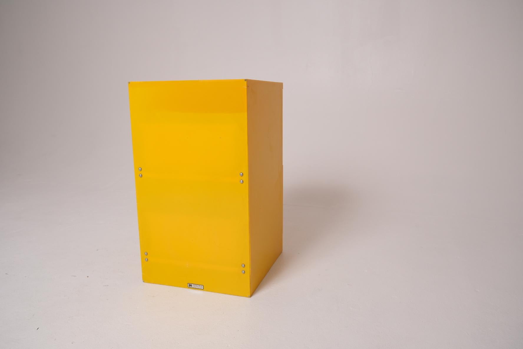 Yellow MCM Two-Drawer File Cabinet by Akro Mills For Sale 1