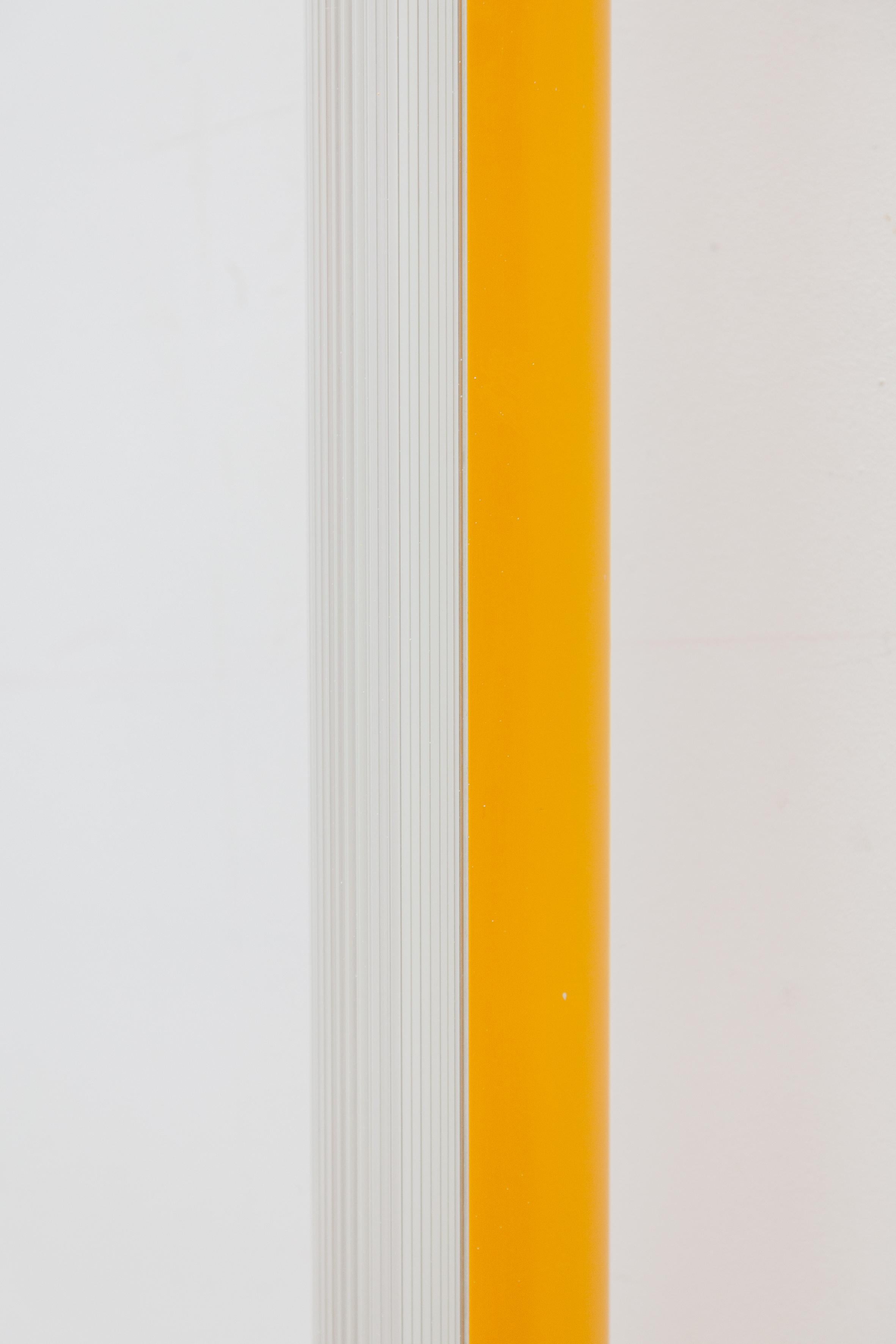 Yellow Metal and Fluorescent Tube Wall Lamp, 1970s, Germany For Sale 1