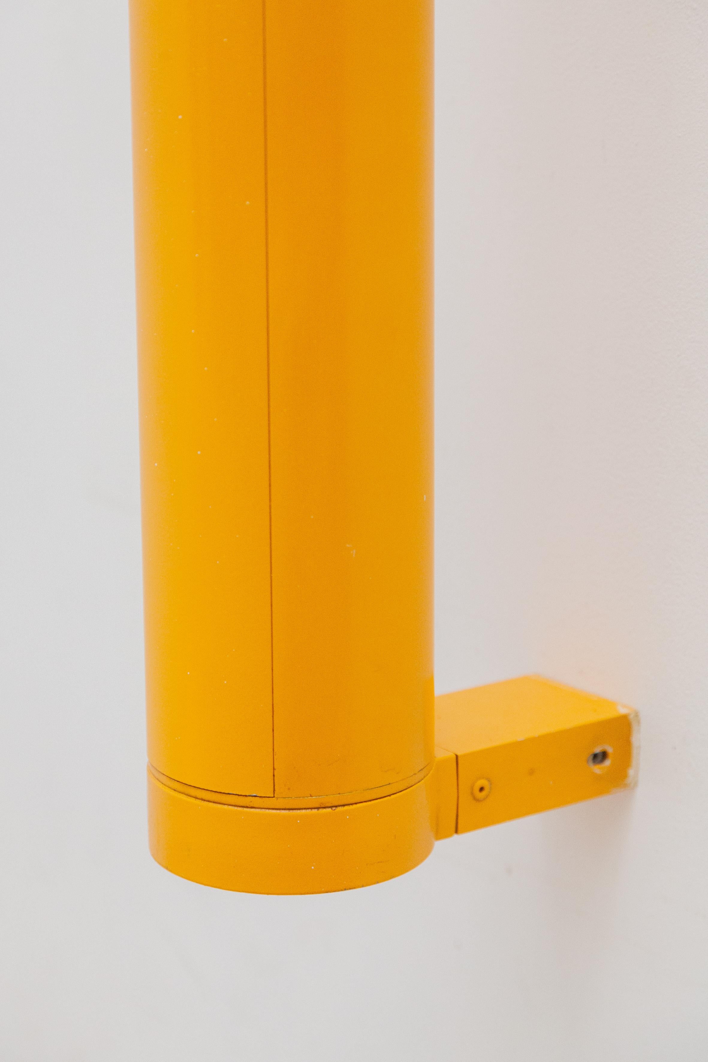 Yellow Metal and Fluorescent Tube Wall Lamp, 1970s, Germany For Sale 2