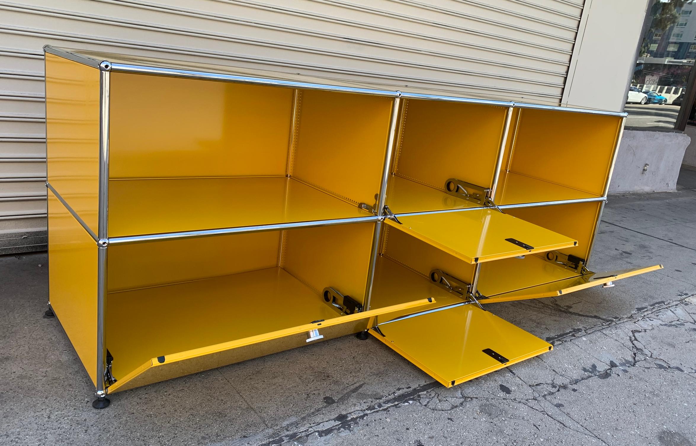 Yellow Metal Credenza by USM Haller 3