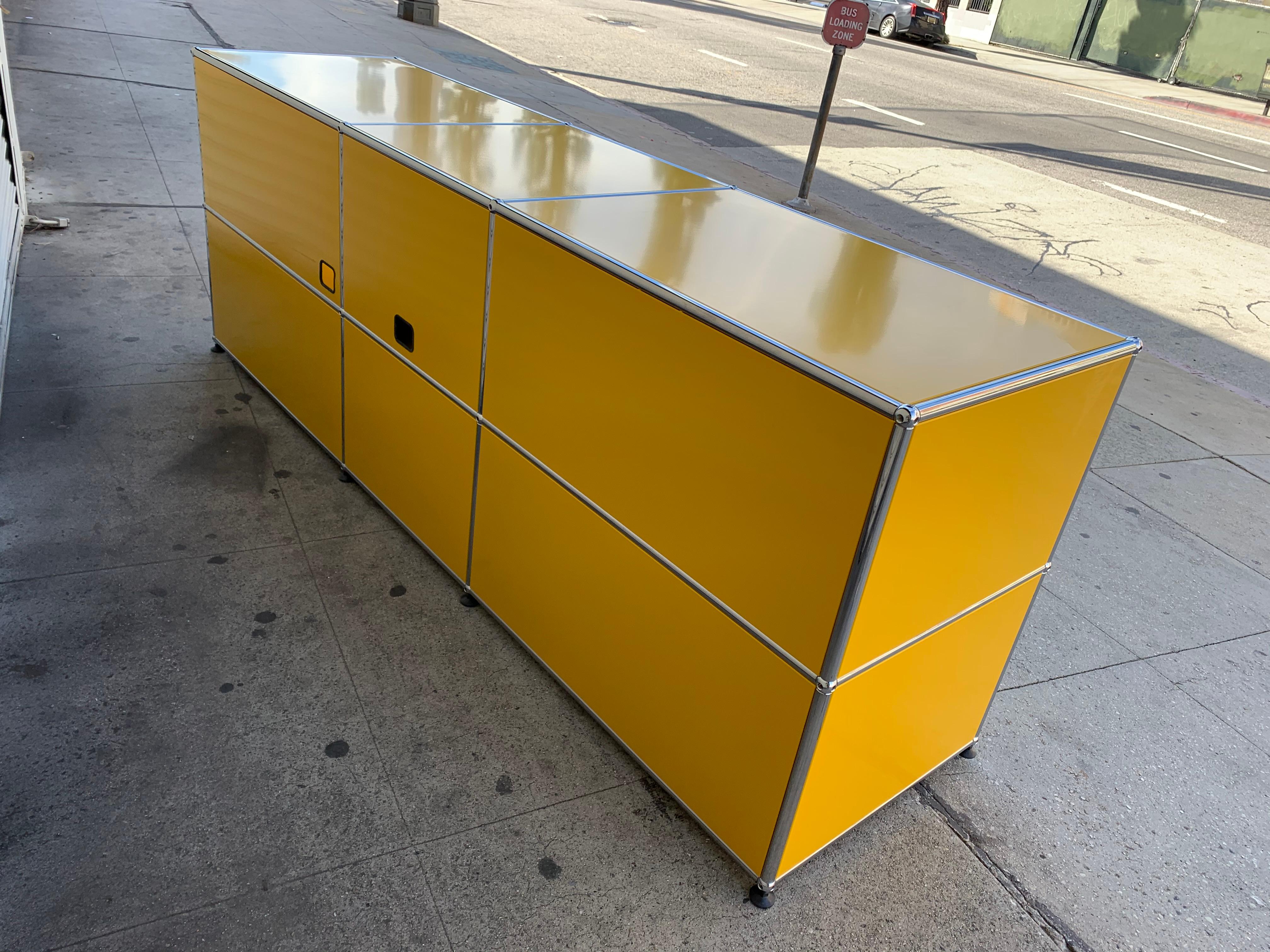 Yellow Metal Credenza by USM Haller 5