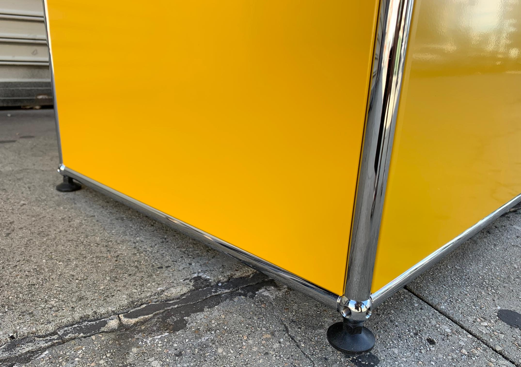 Yellow Metal Credenza by USM Haller 9