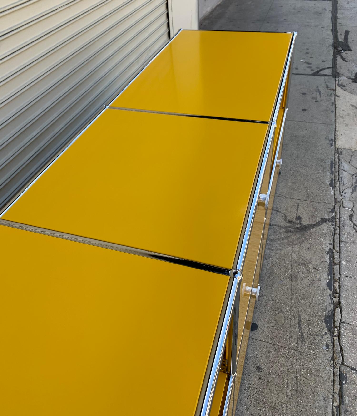 Modern Yellow Metal Credenza by USM Haller