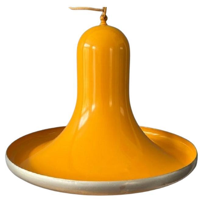 Yellow Mid Century UFO Space Age Pendant Lamp, 1970s