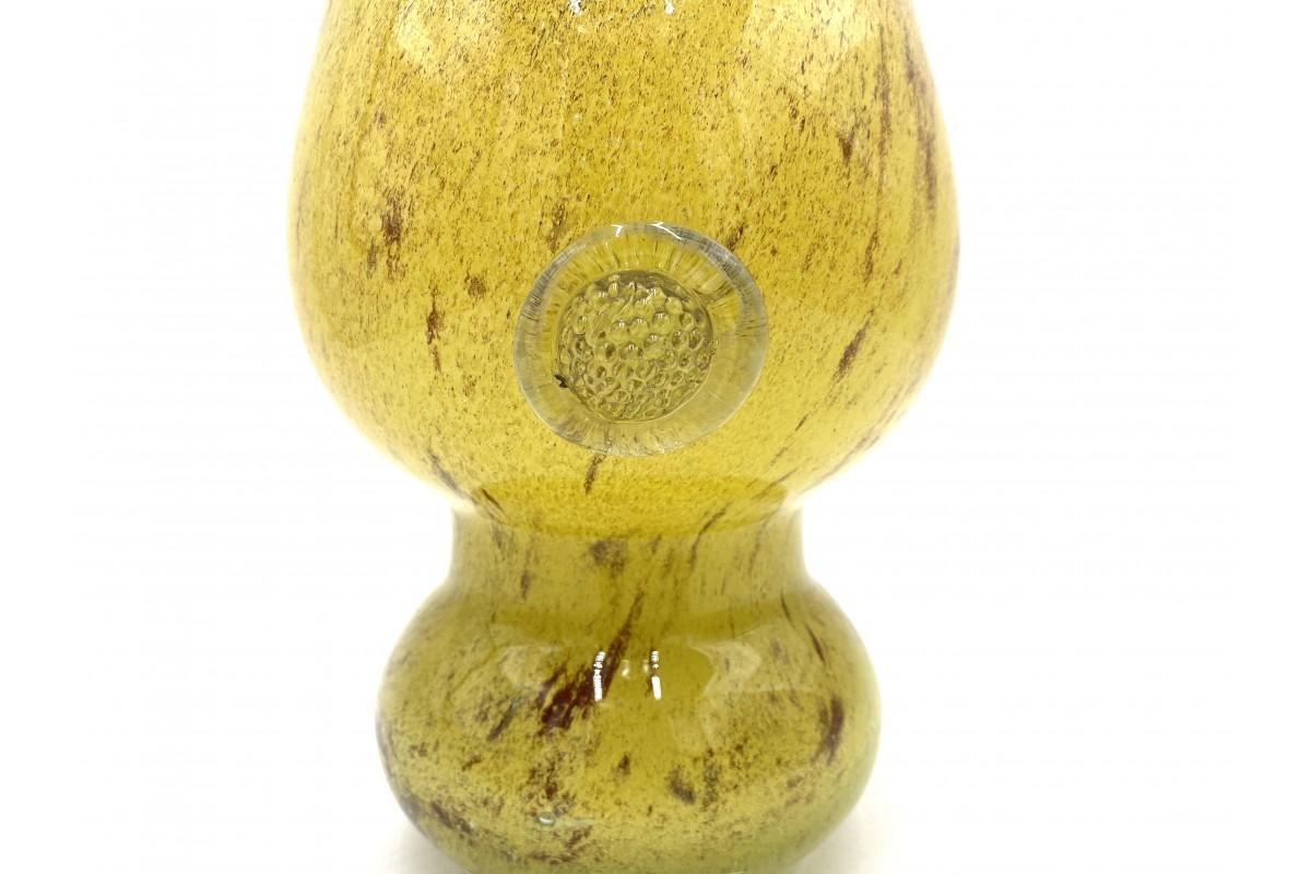 Mid-Century Modern Yellow Midcentury Decorative Vase, Designed by Wiesław Sawczuk, Łysa Góra, 1970s For Sale