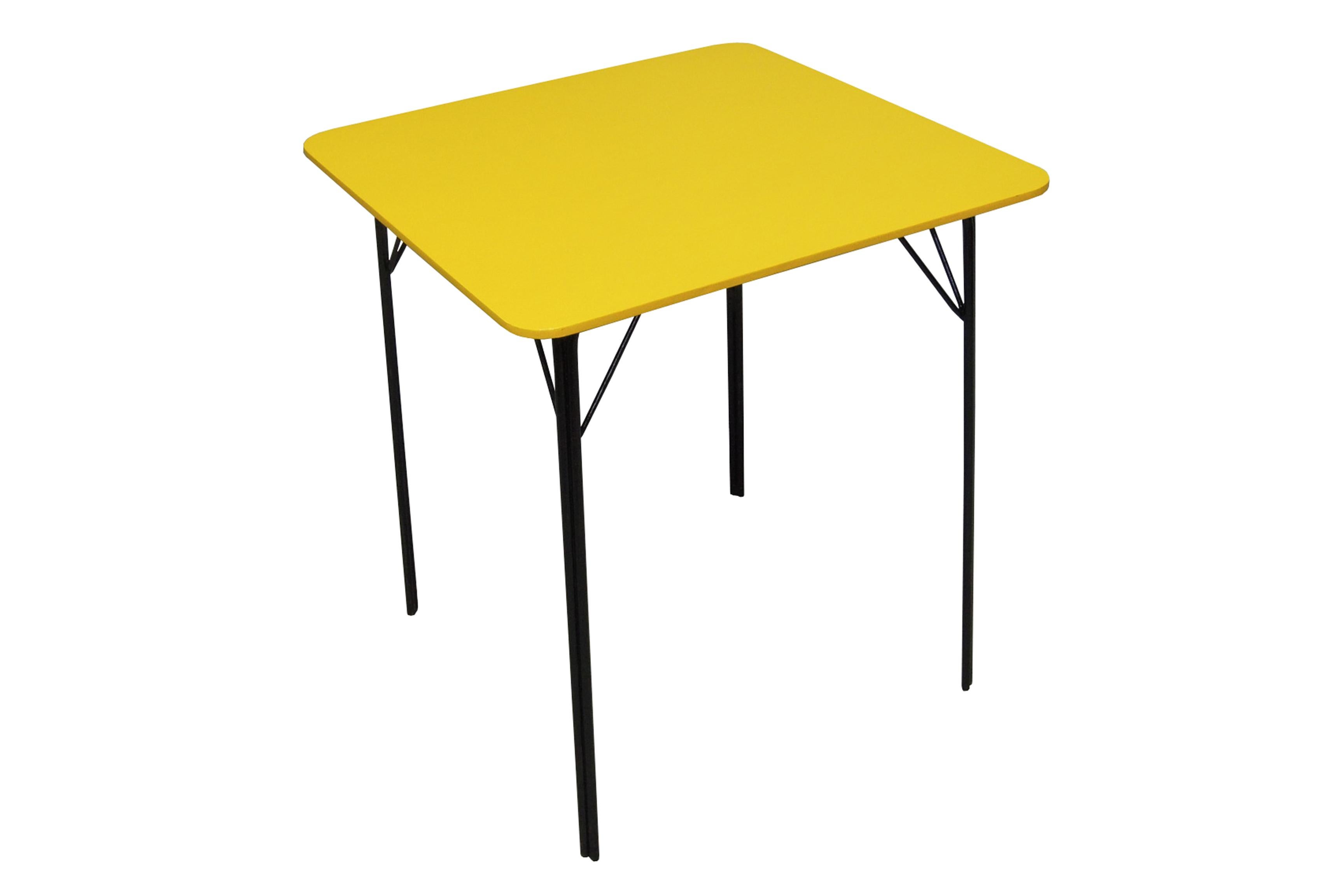 Mid-Century Modern Yellow Midcentury Dining Table For Sale