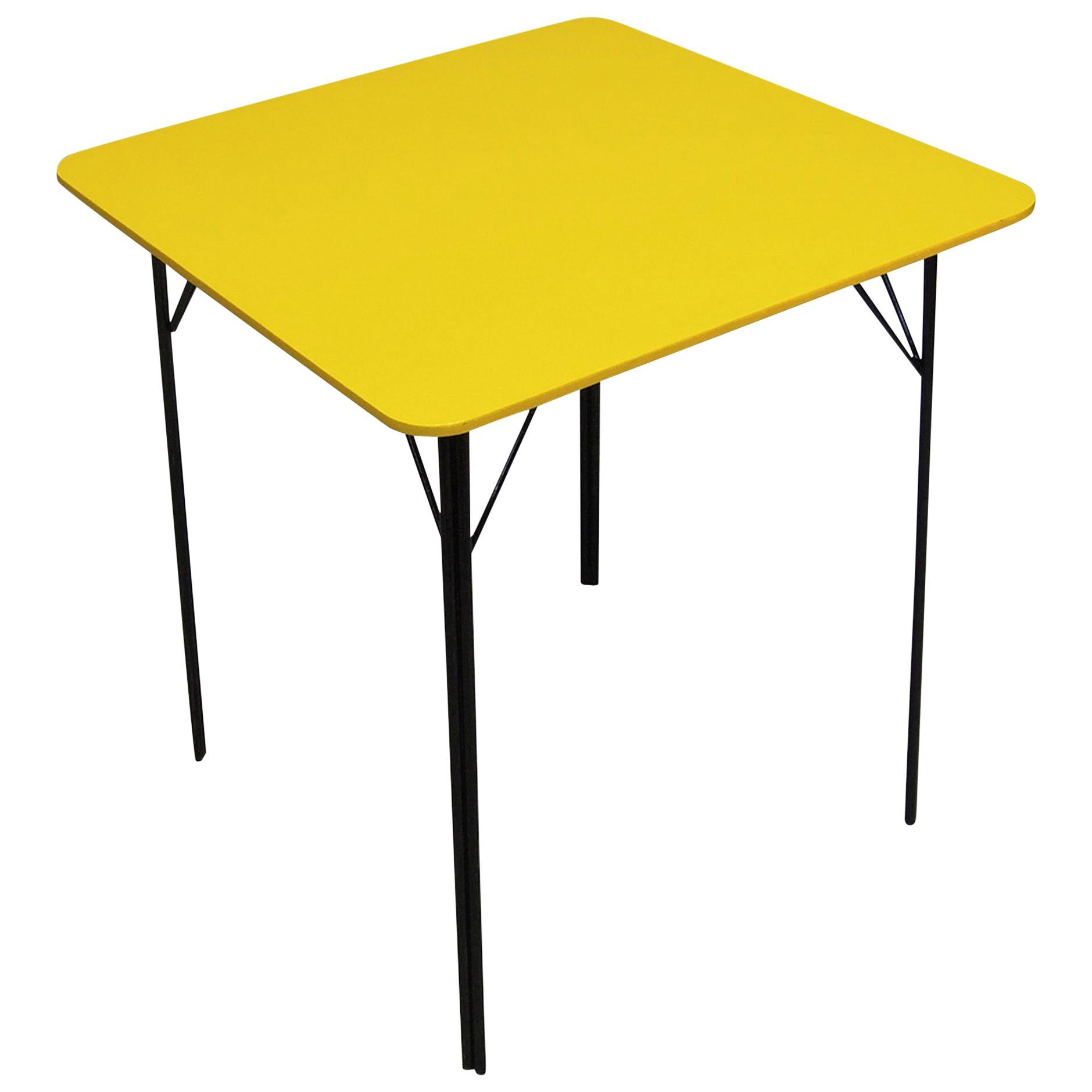Yellow Midcentury Dining Table For Sale