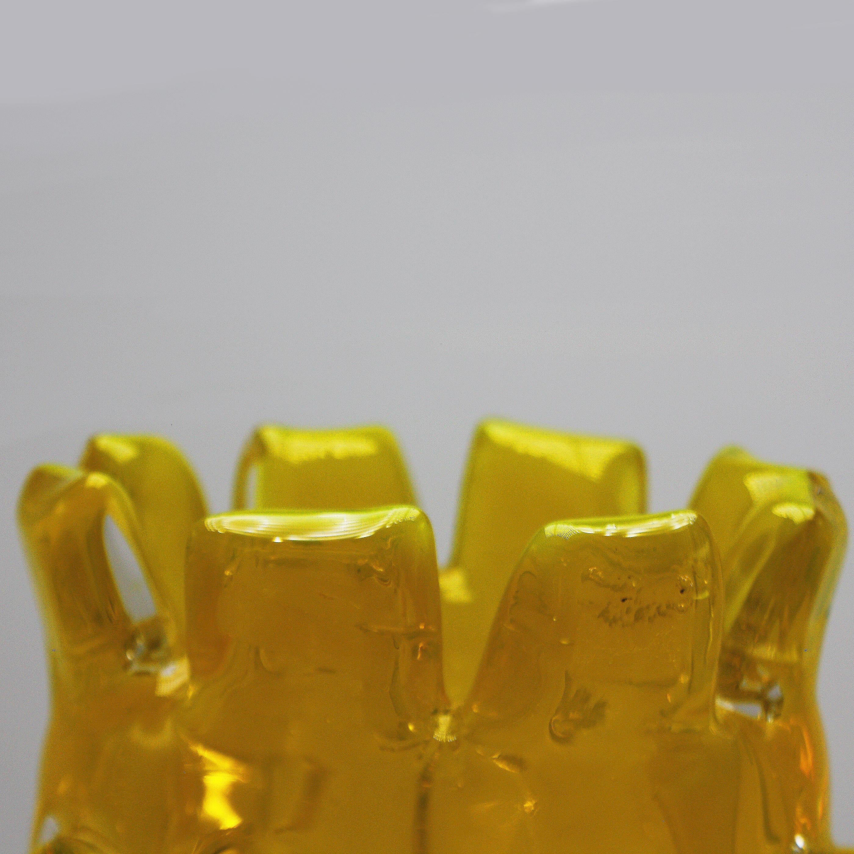Yellow midcentury Murano glass vase, circa 1950.
$2900.