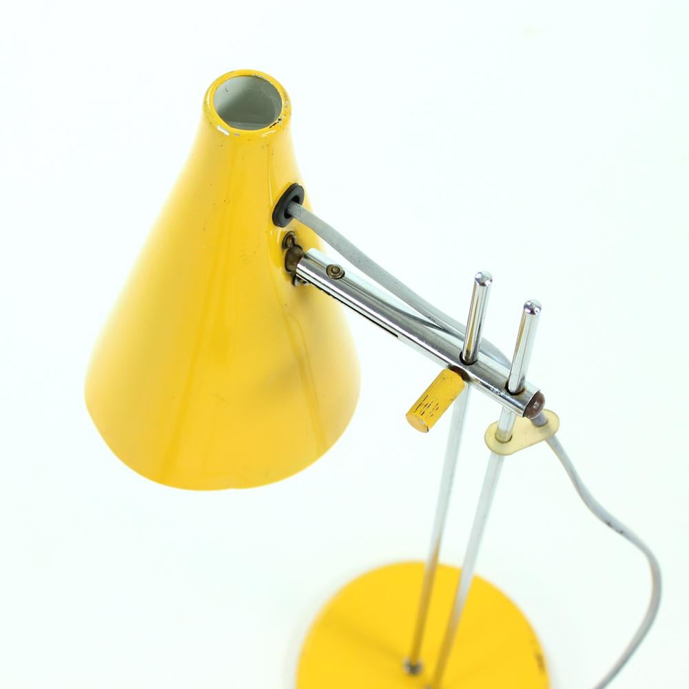 20th Century Yellow Midcentury Table Lamp by Josef Hurka for Lidokov, Czechoslovakia, 1960s For Sale