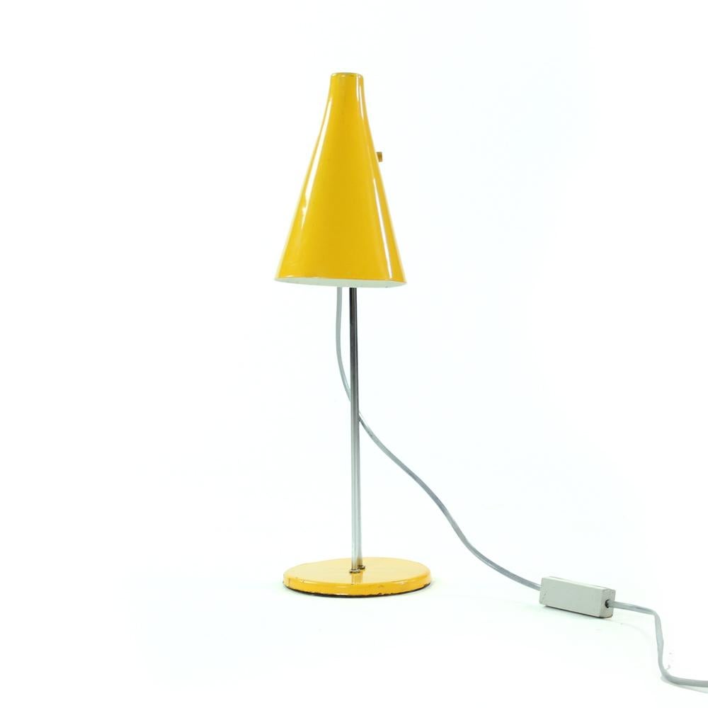 Yellow Midcentury Table Lamp by Josef Hurka for Lidokov, Czechoslovakia, 1960s For Sale 1