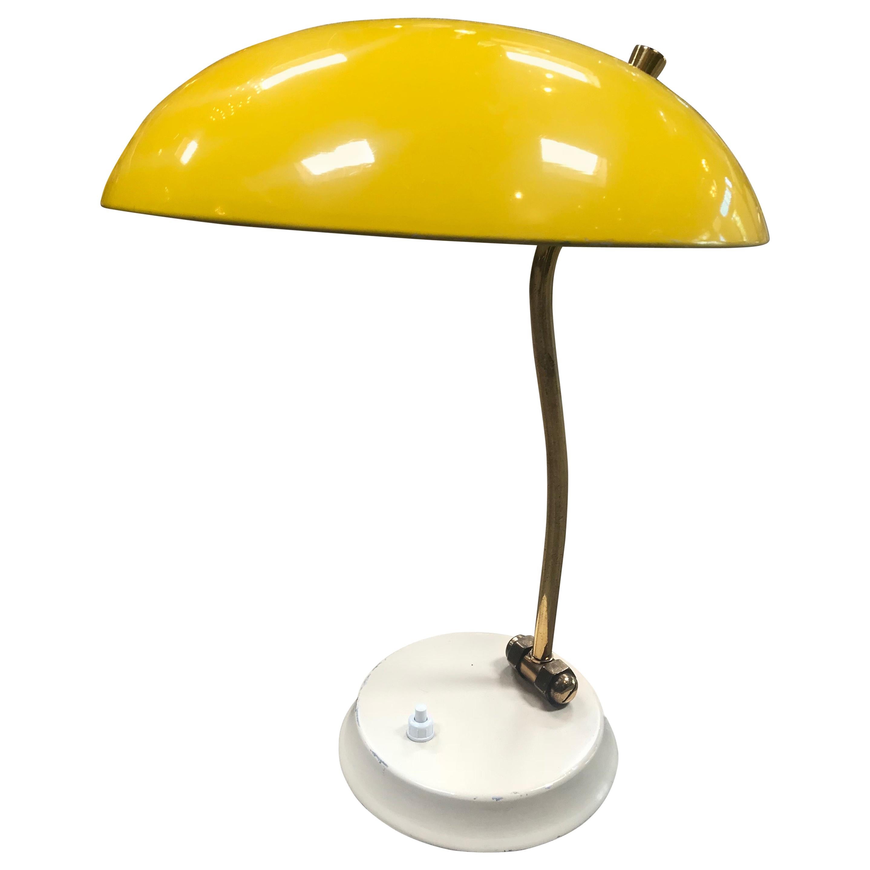 Yellow Midcentury Table Lamp, Italy, 1950s