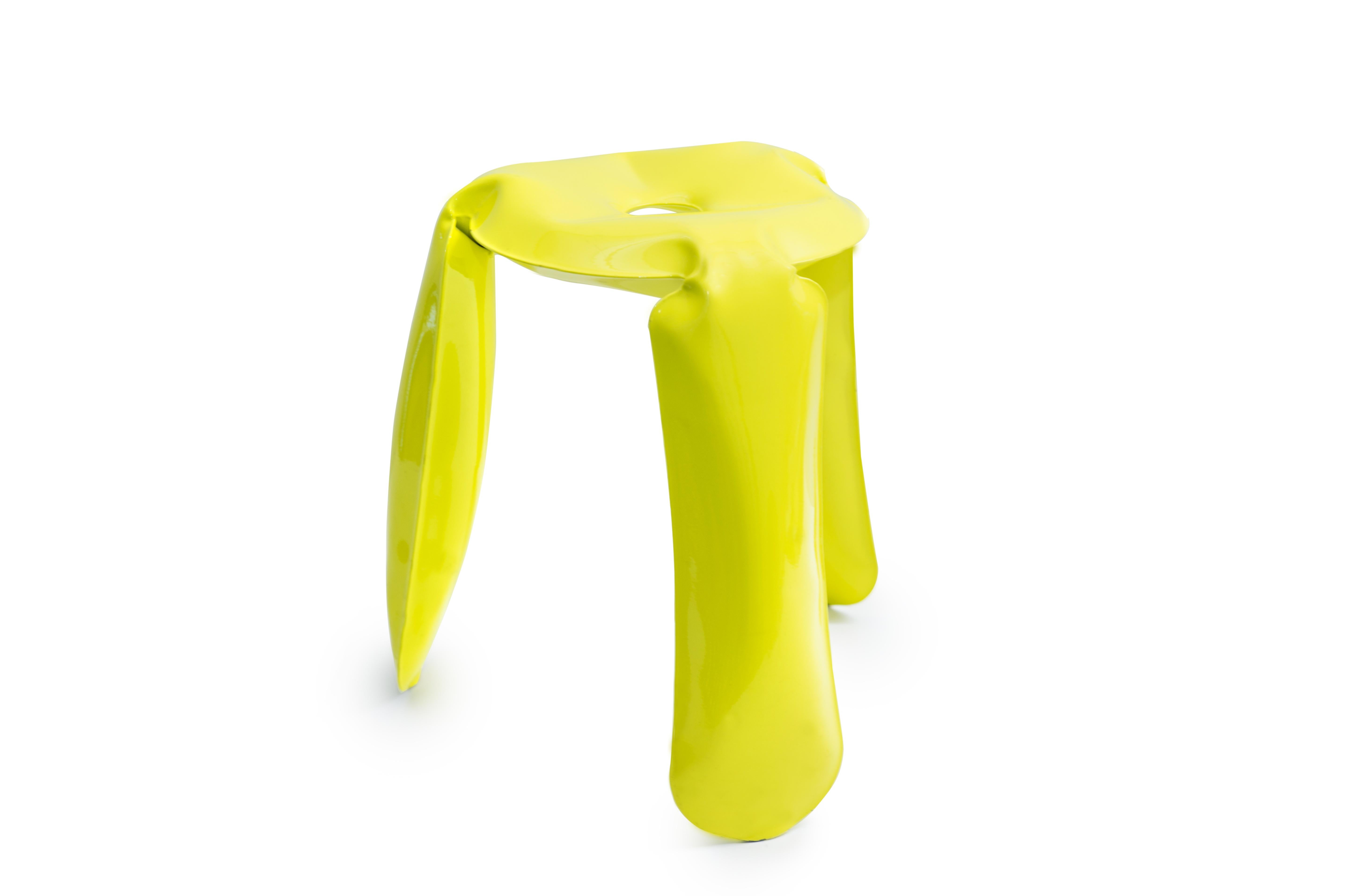 Lacquered Yellow Mini Plopp Stool by Zieta