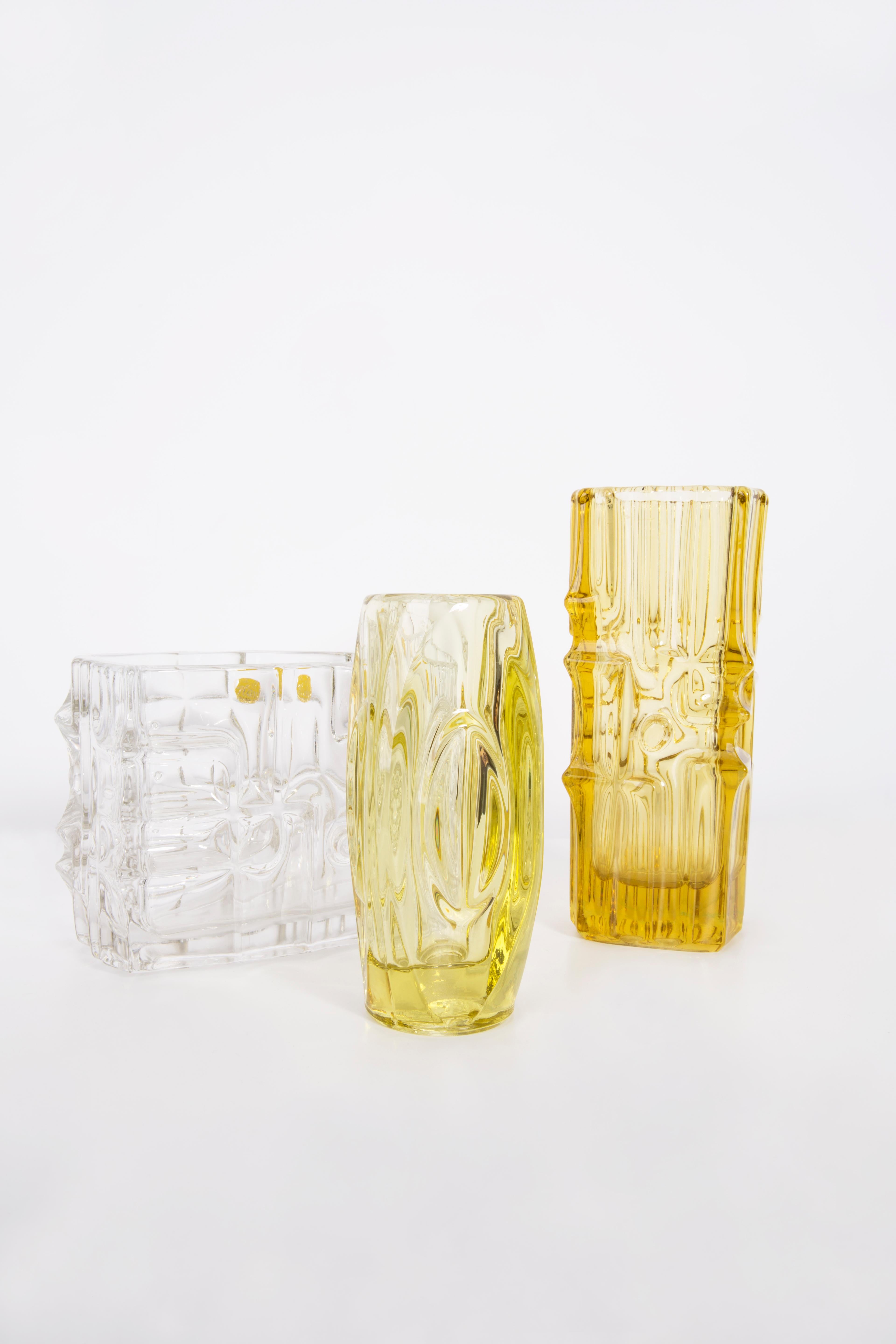 Glass Yellow Mini Vase by Vladislav Urban for Sklo Union, 20th Century, Europe, 1960s