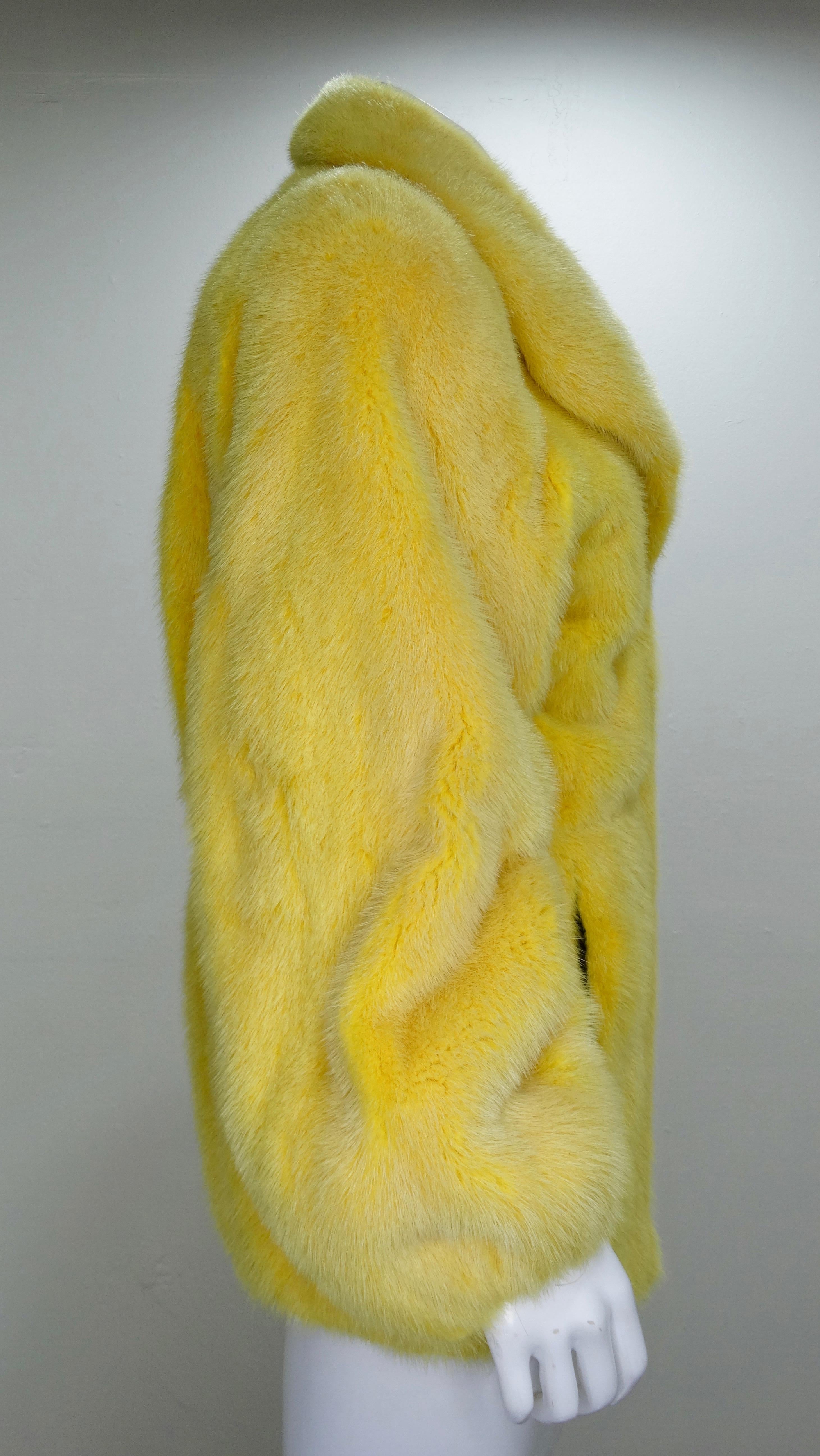 Women's or Men's Yellow Mink Vintage Coat 