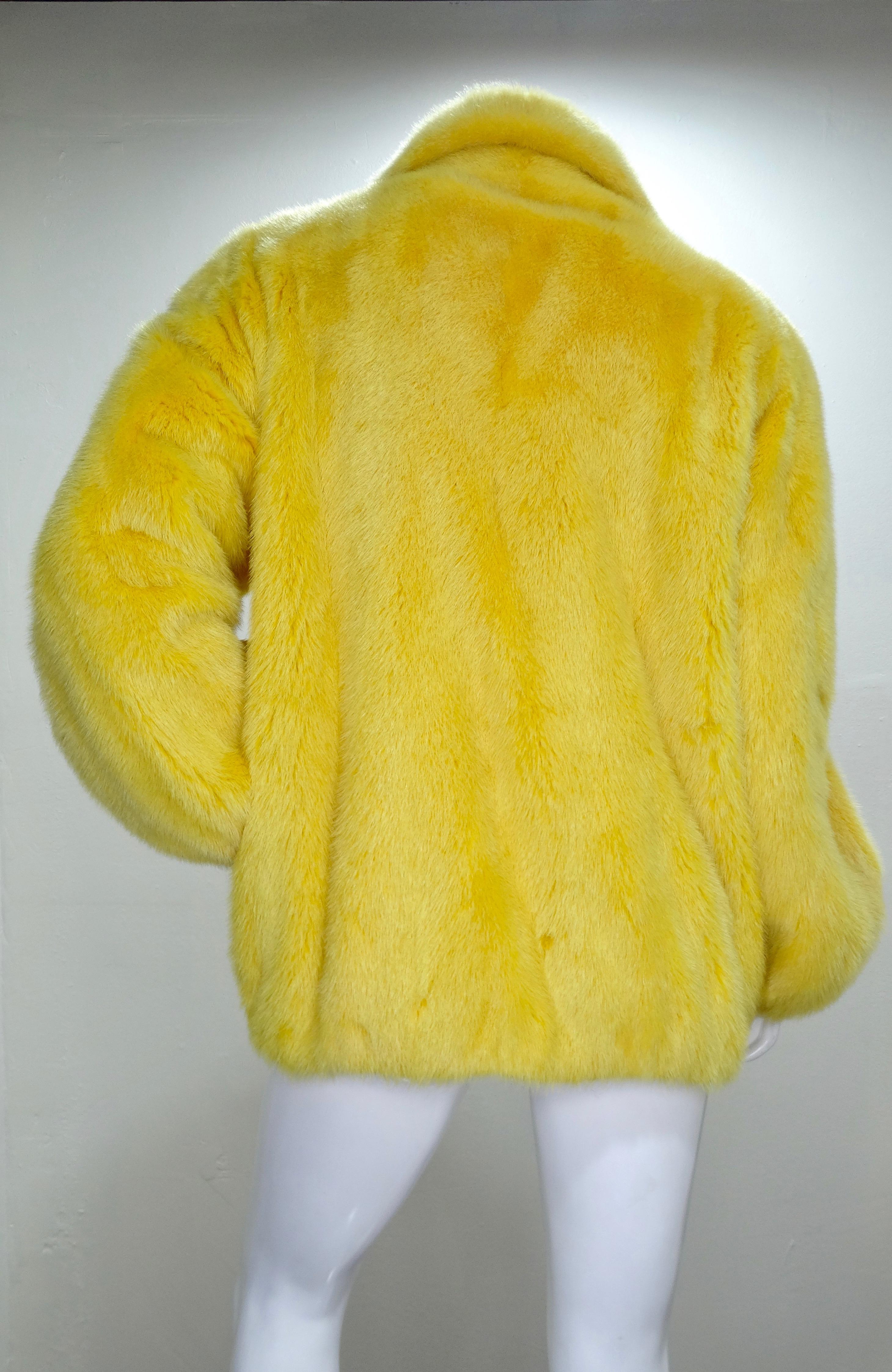 Yellow Mink Vintage Coat  2
