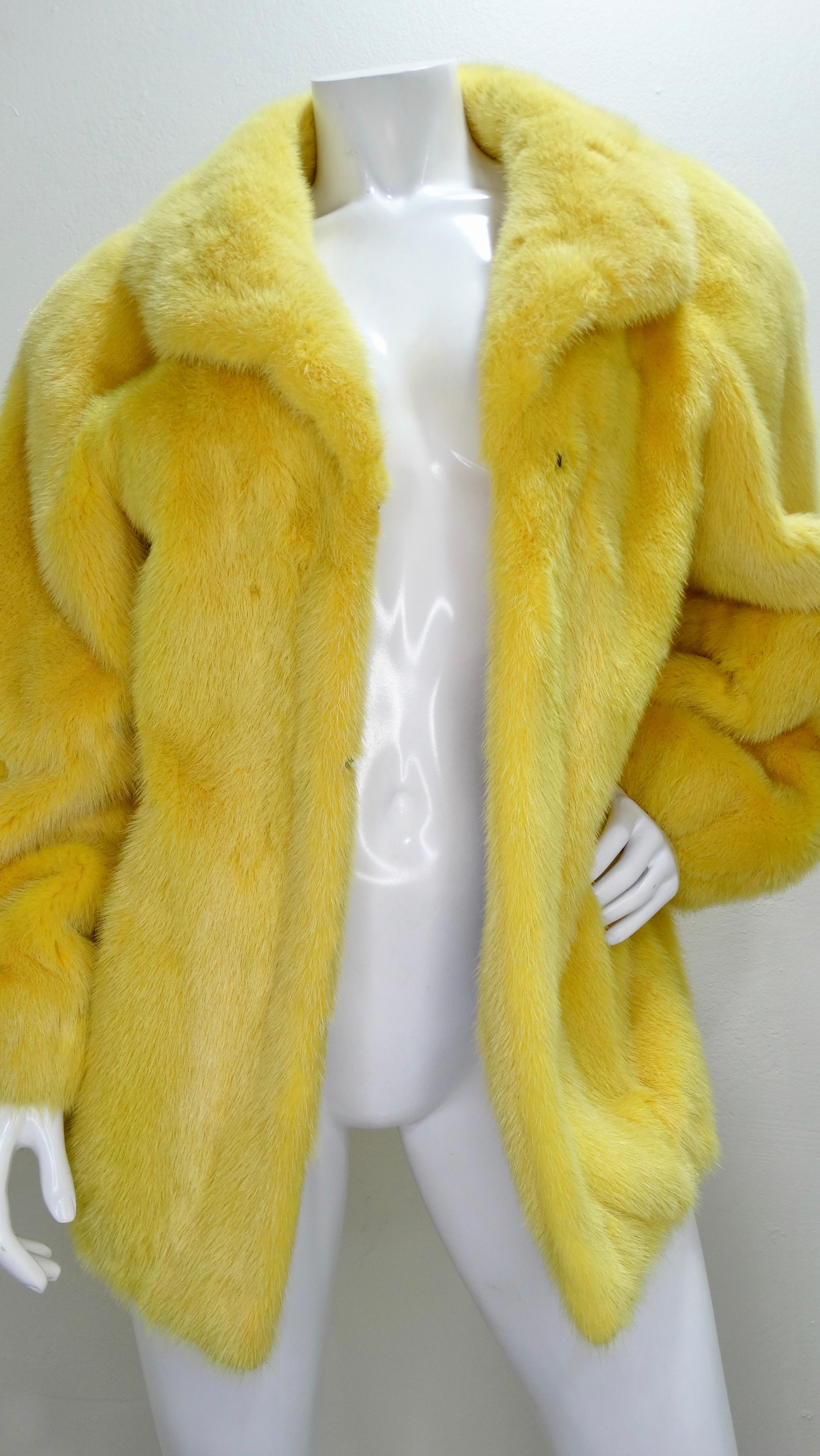 Yellow Mink Vintage Coat  3