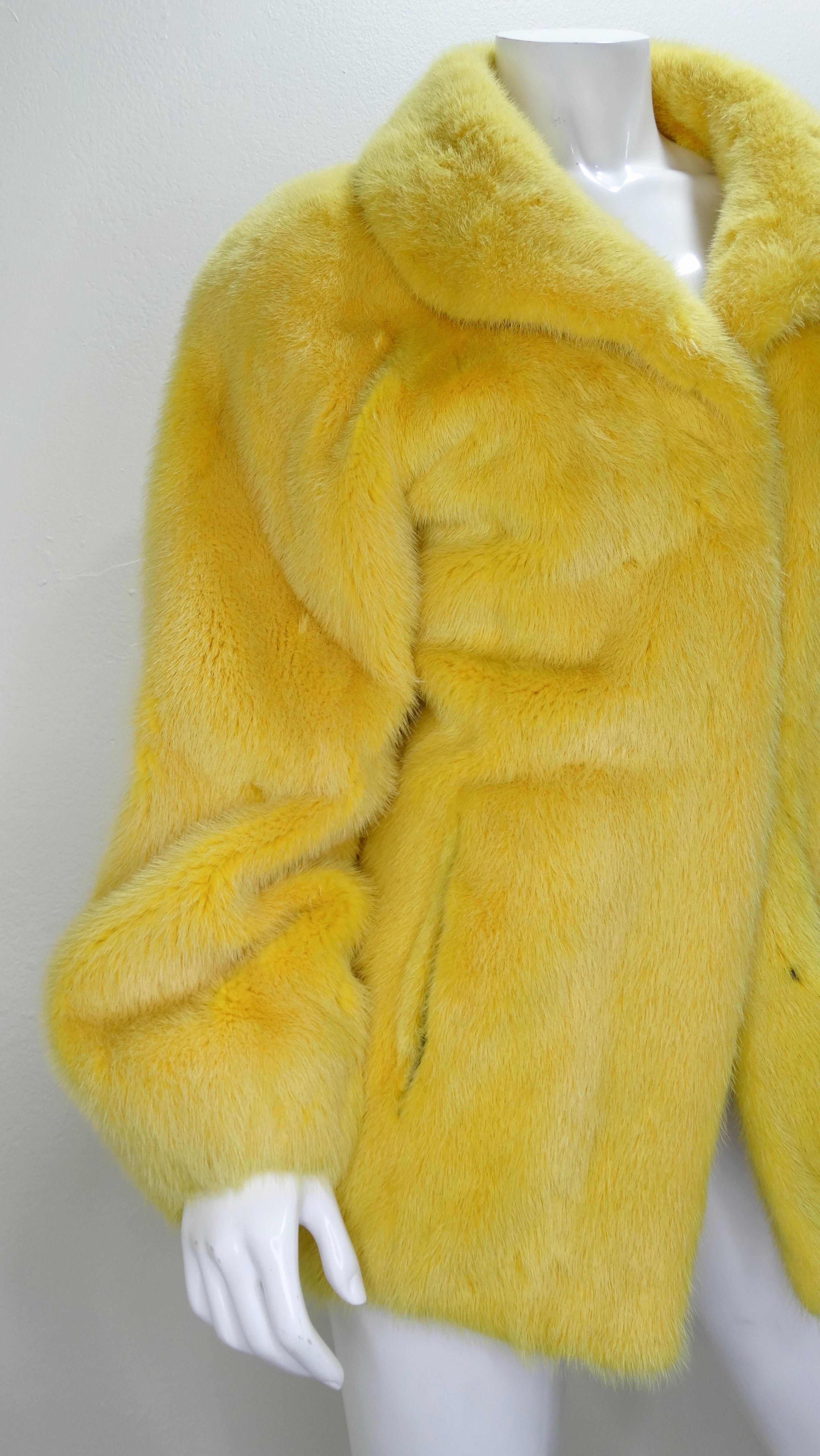 Yellow Mink Vintage Coat  4