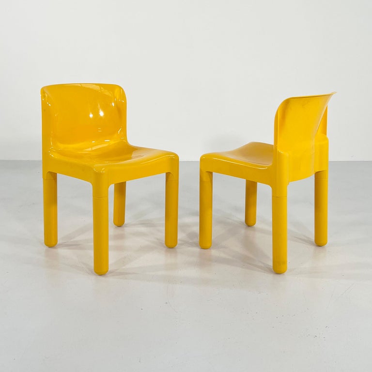 Yellow Model 4875 Chair by Carlo Bartoli for Kartell, 1970s For Sale at