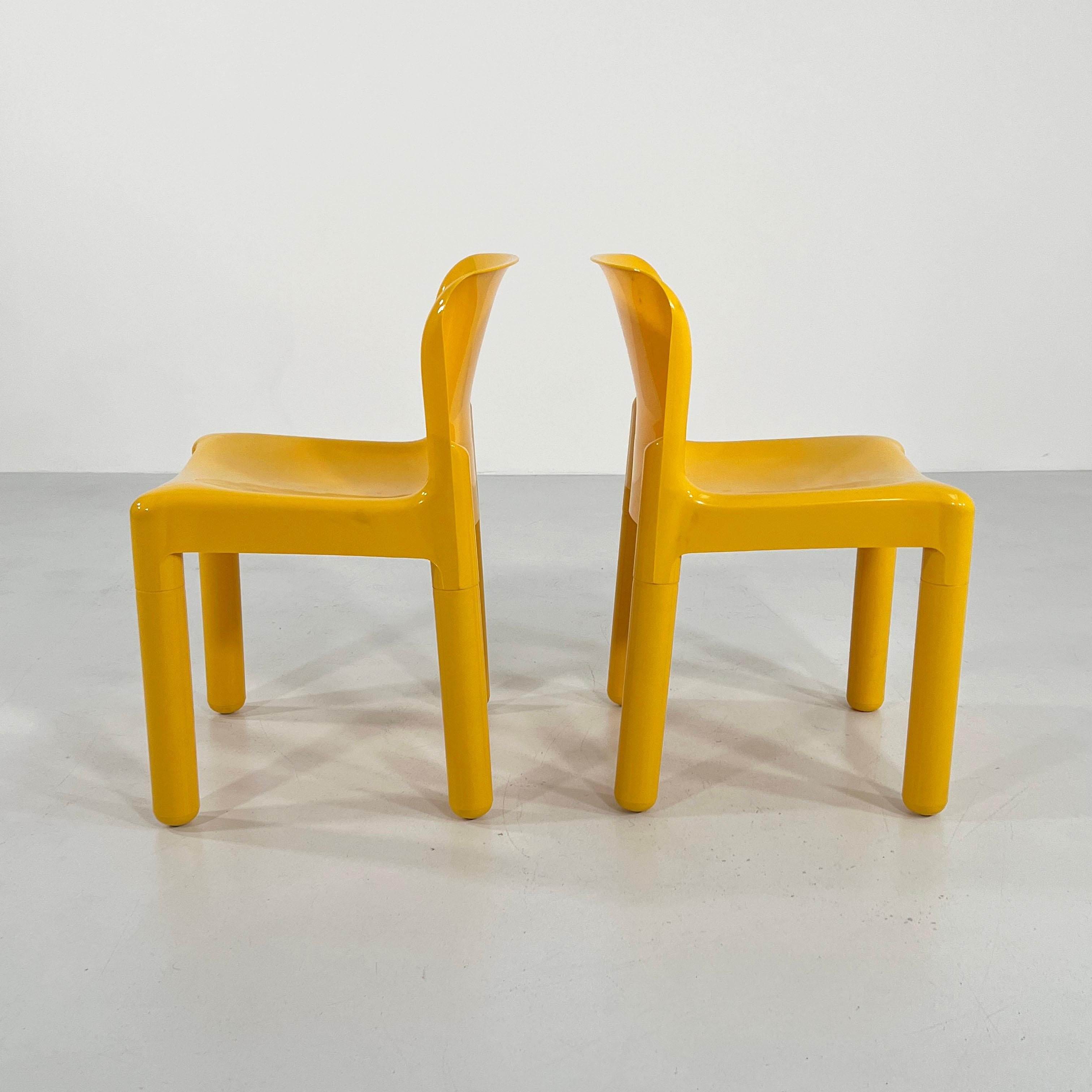 Late 20th Century Yellow Model 4875 Chair by Carlo Bartoli for Kartell, 1970s