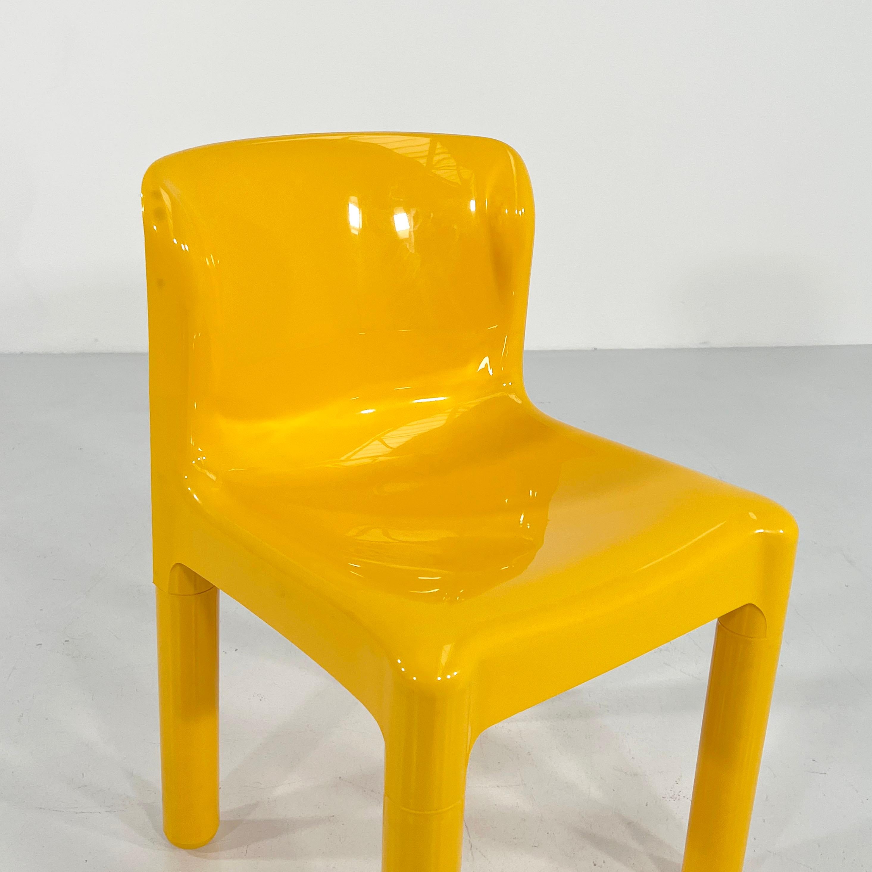 Yellow Model 4875 Chair by Carlo Bartoli for Kartell, 1970s 1