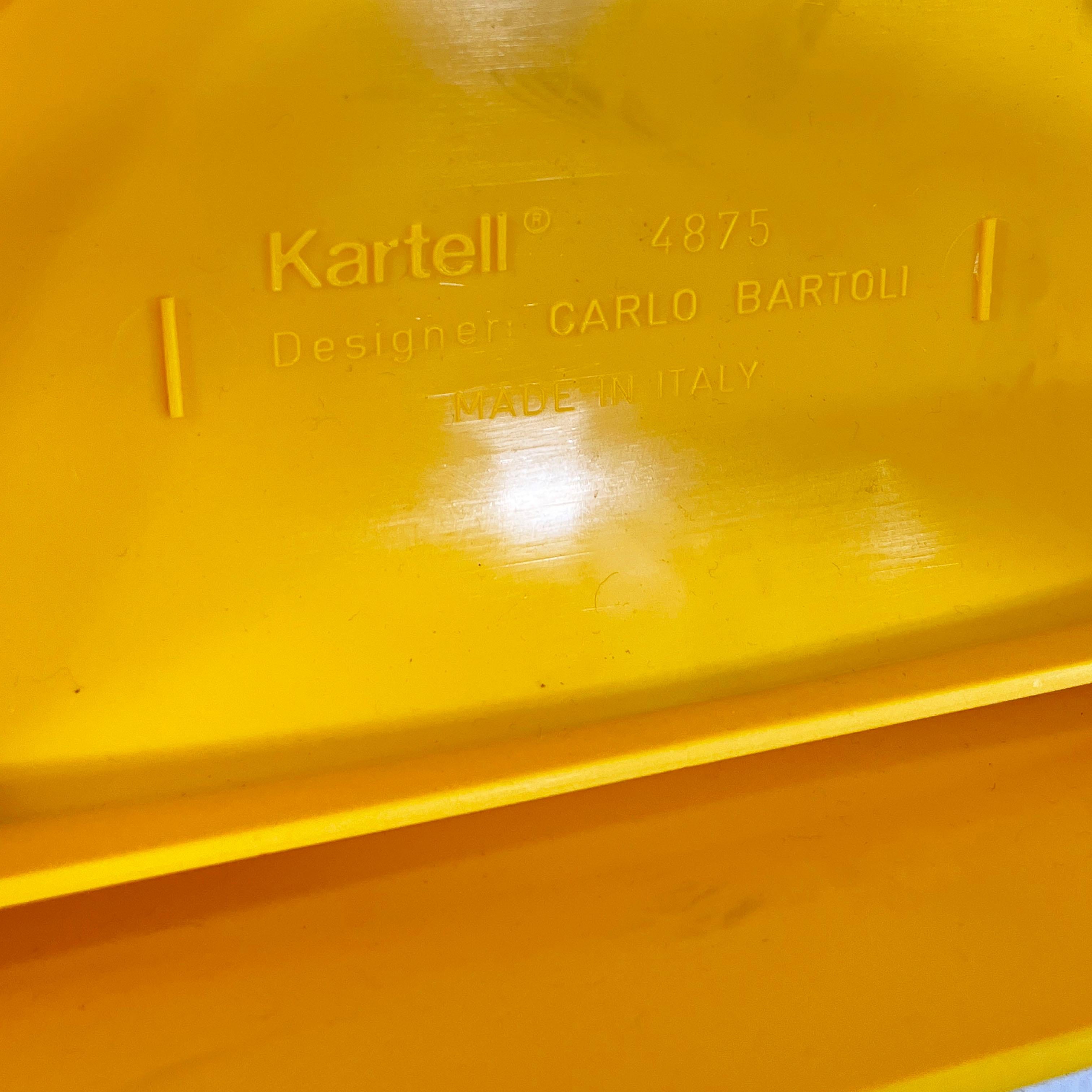 Yellow Model 4875 Chair by Carlo Bartoli for Kartell, 1970s 2