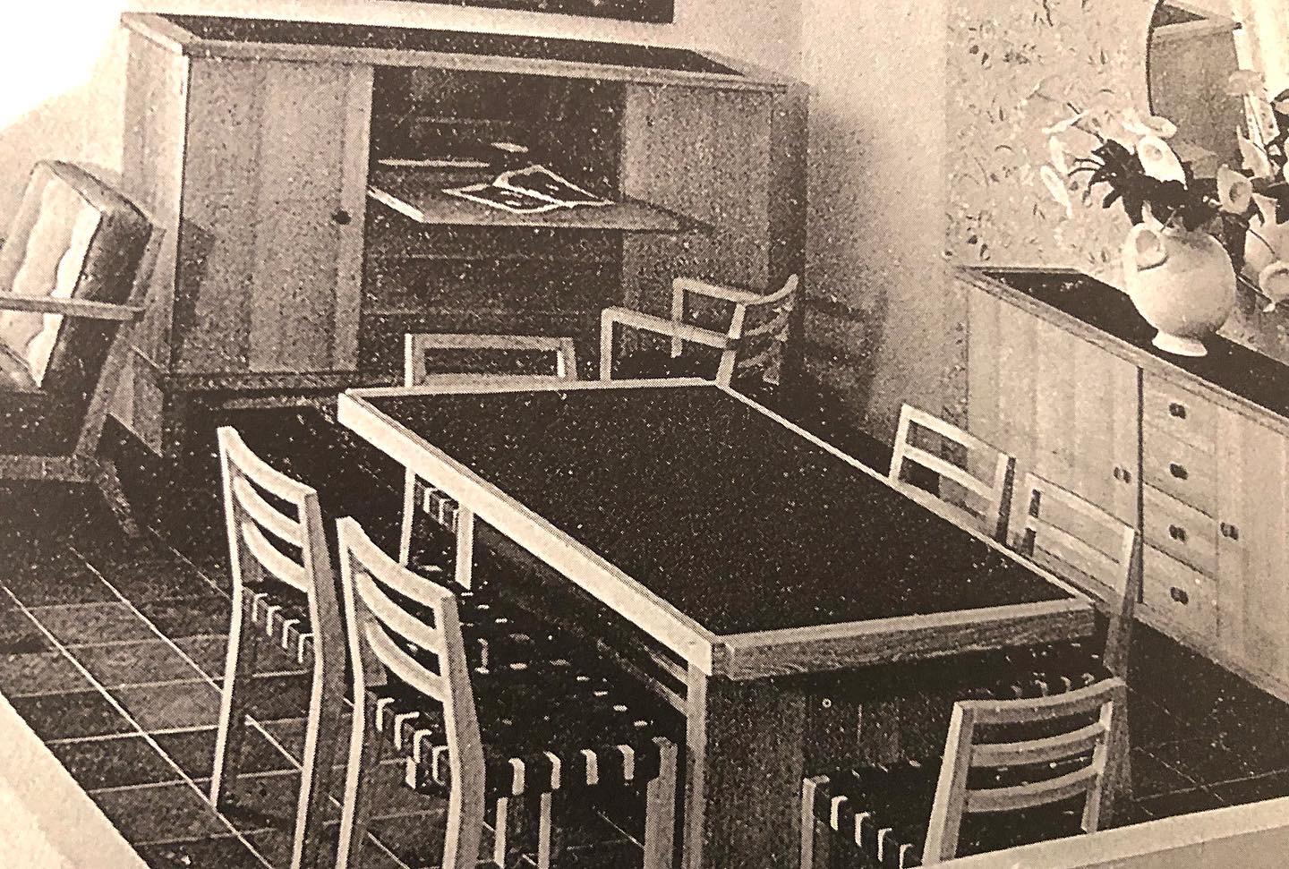 Gelber moderner Stuhl aus Eiche und Kunstleder von René Gabriel, Norma, 1938 im Angebot 2