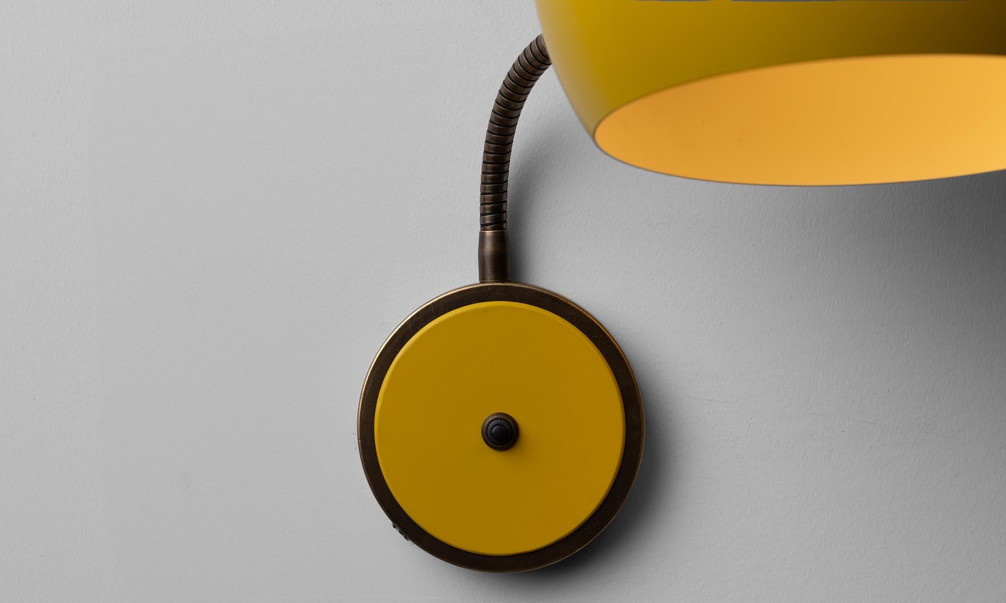Yellow Modern Sconce, Made in Italy In New Condition For Sale In Culver City, CA