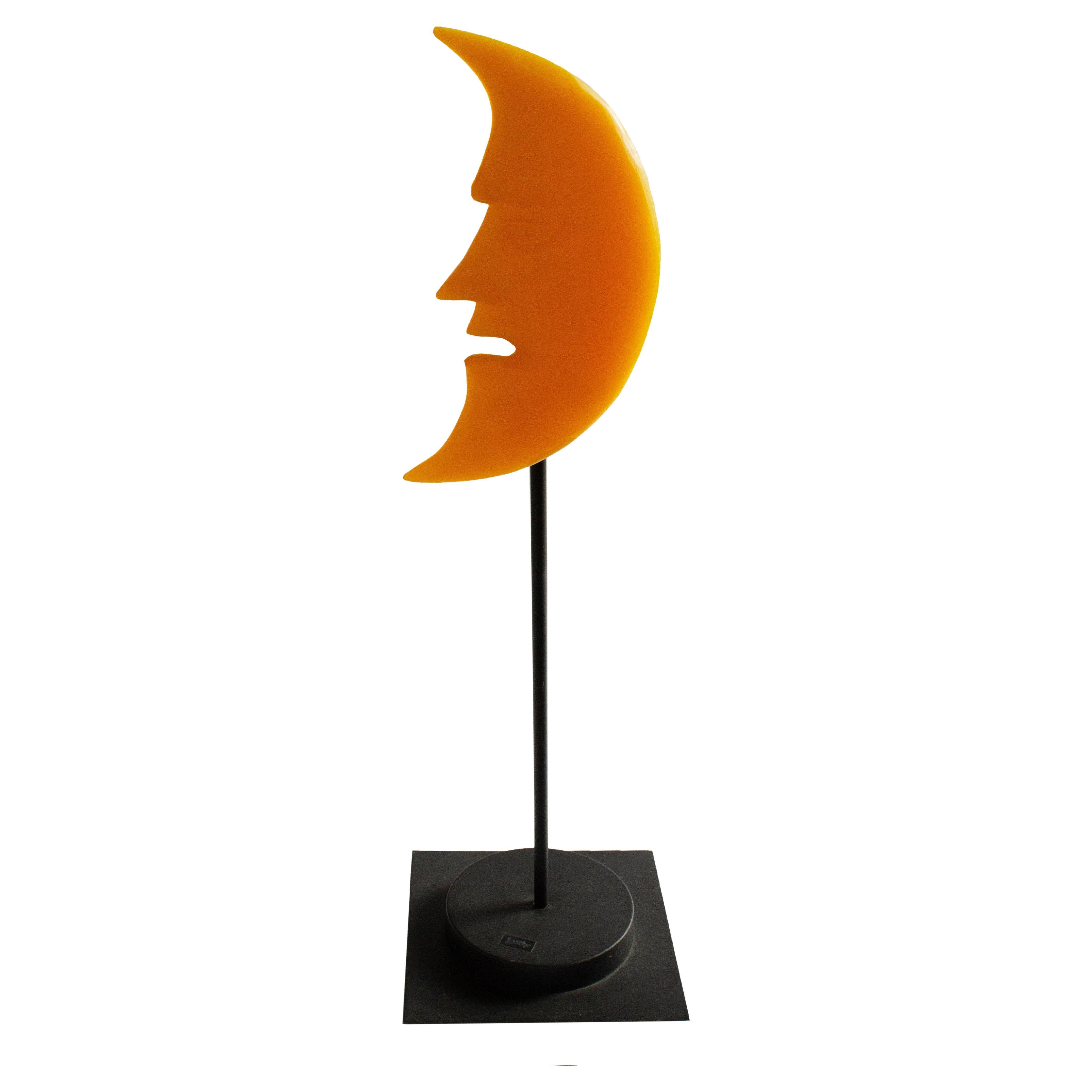 Gelbe Tischlampe „Moon“ von Jean-Charles de Castelbajac, Frankreich 1990er Jahre