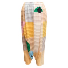 Yellow & Multicolor Ikko Tanaka x Issey Miyake Printed Plisse Harem Pants Design