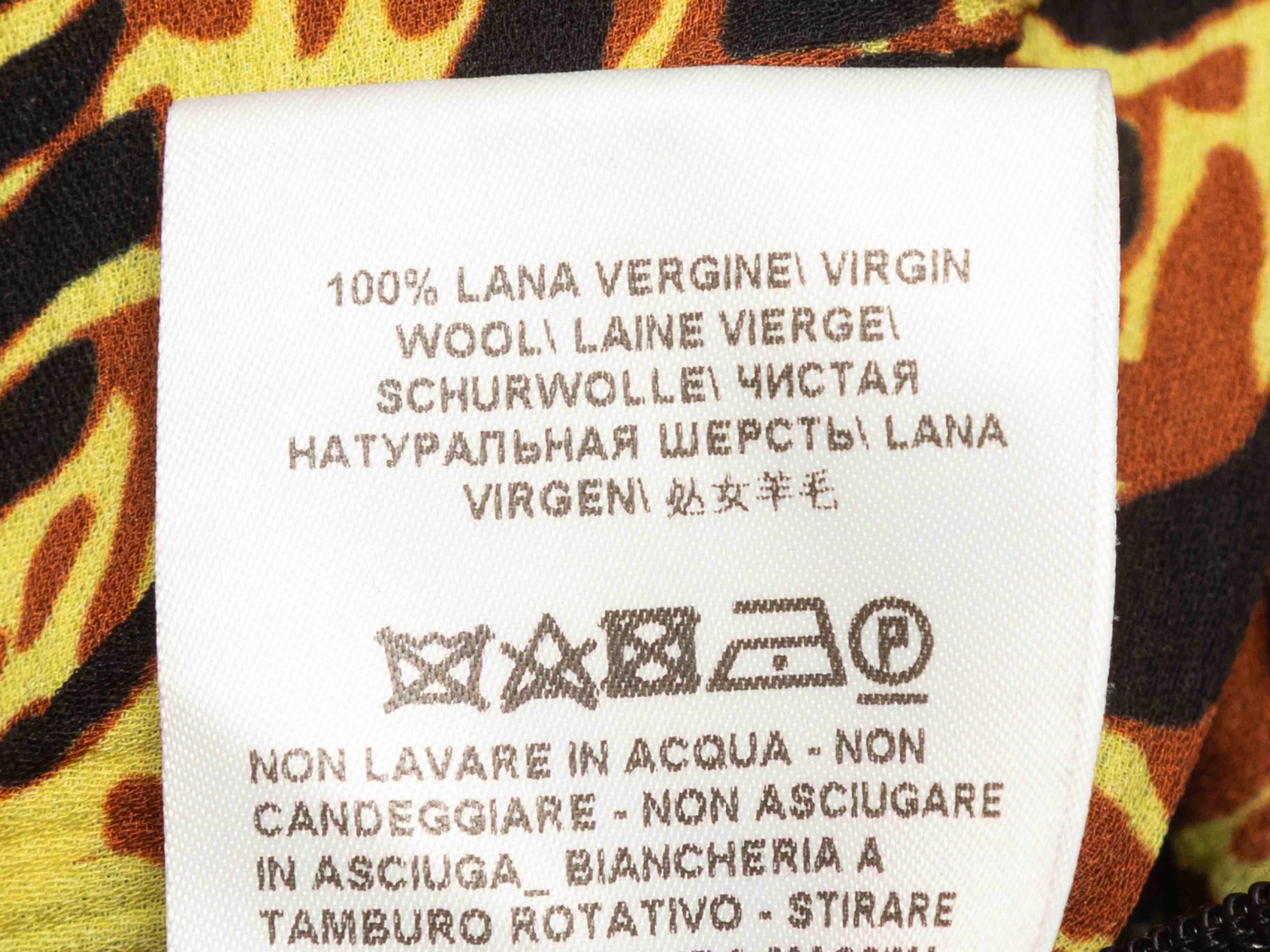 Gelb & Multicolor Vivienne Westwood Abstrakt Druck Langarm Mini Kleid Größe Damen im Angebot