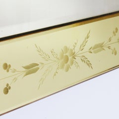 Yellow Murano Glass Mirror Frame Mirror, circa 1950
