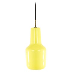 Yellow Murano Glass Pendant by Massimo Vignelli for Venini, 1950s