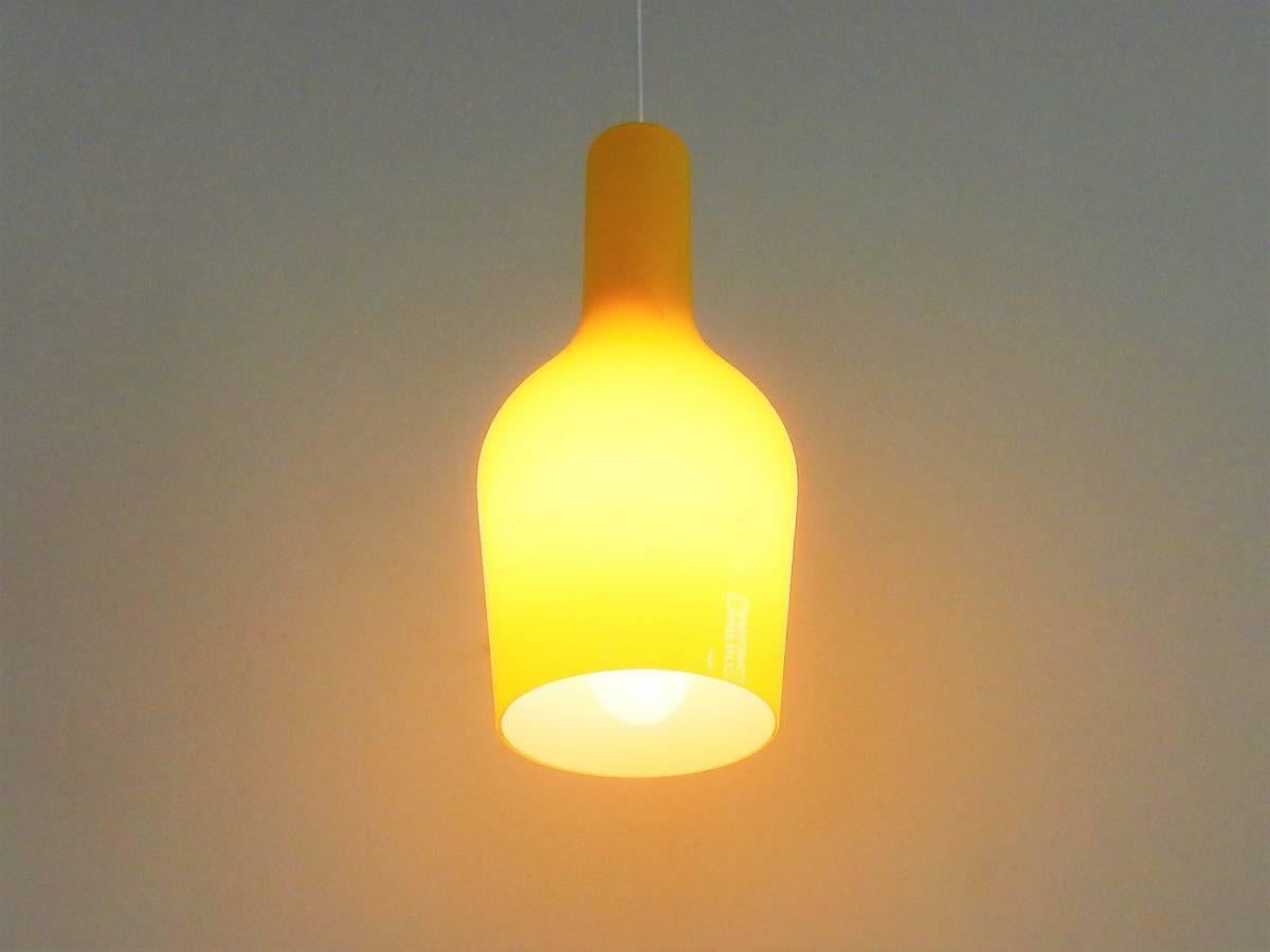 Yellow Murano Glass Pendant Lamp by Gino Vistosi, 1960s In Excellent Condition In Steenwijk, NL