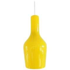 Yellow Murano Glass Pendant Lamp by Gino Vistosi, 1960s