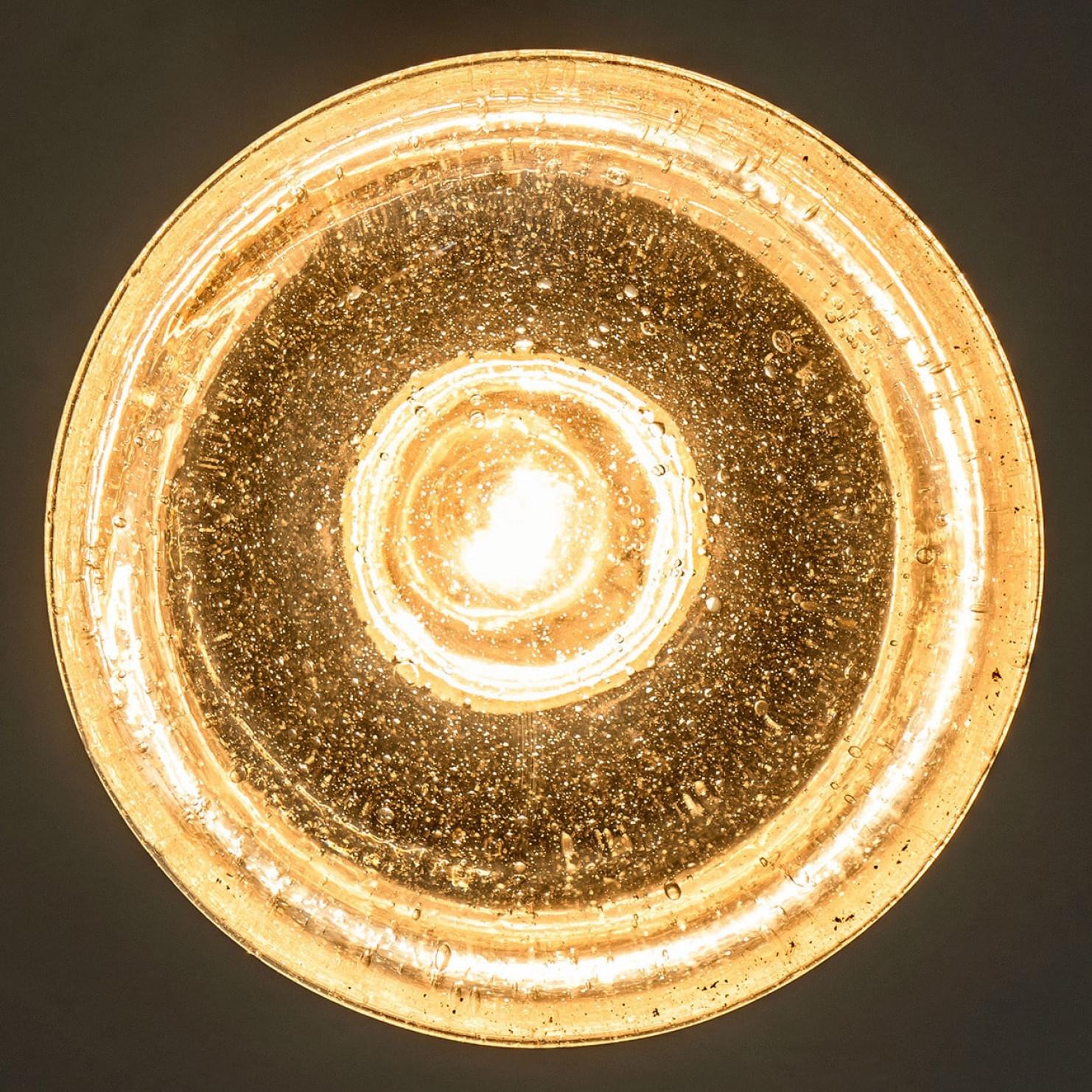 Lampada a sospensione in vetro di Murano giallo di Massimo Vignelli per Venini, 1960 in vendita 6