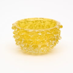 Yellow Murano Glass Rostrate Bowl