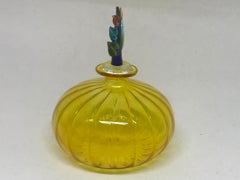 Mid-Century Yellow Murano Perfume Bottle