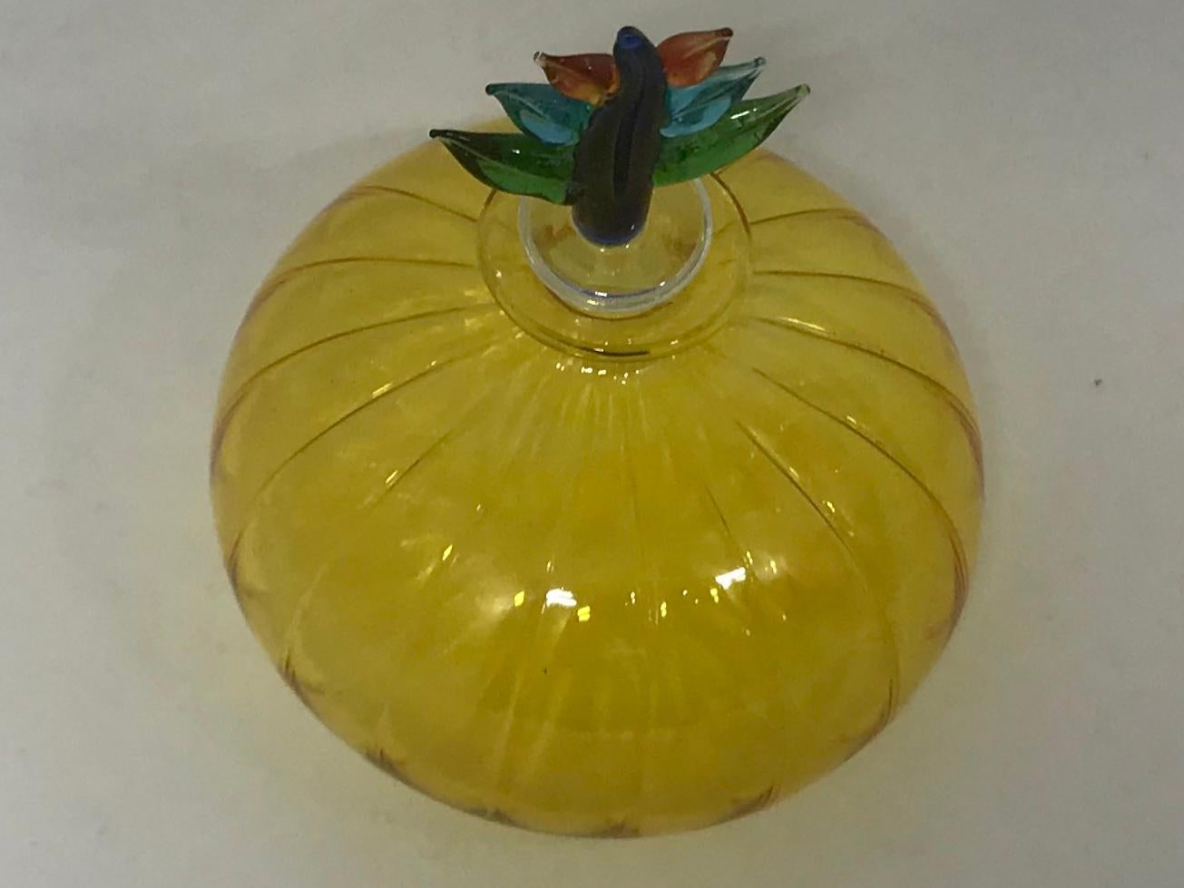 Mid-Century Modern Mid-Century Yellow Murano Perfume Bottle