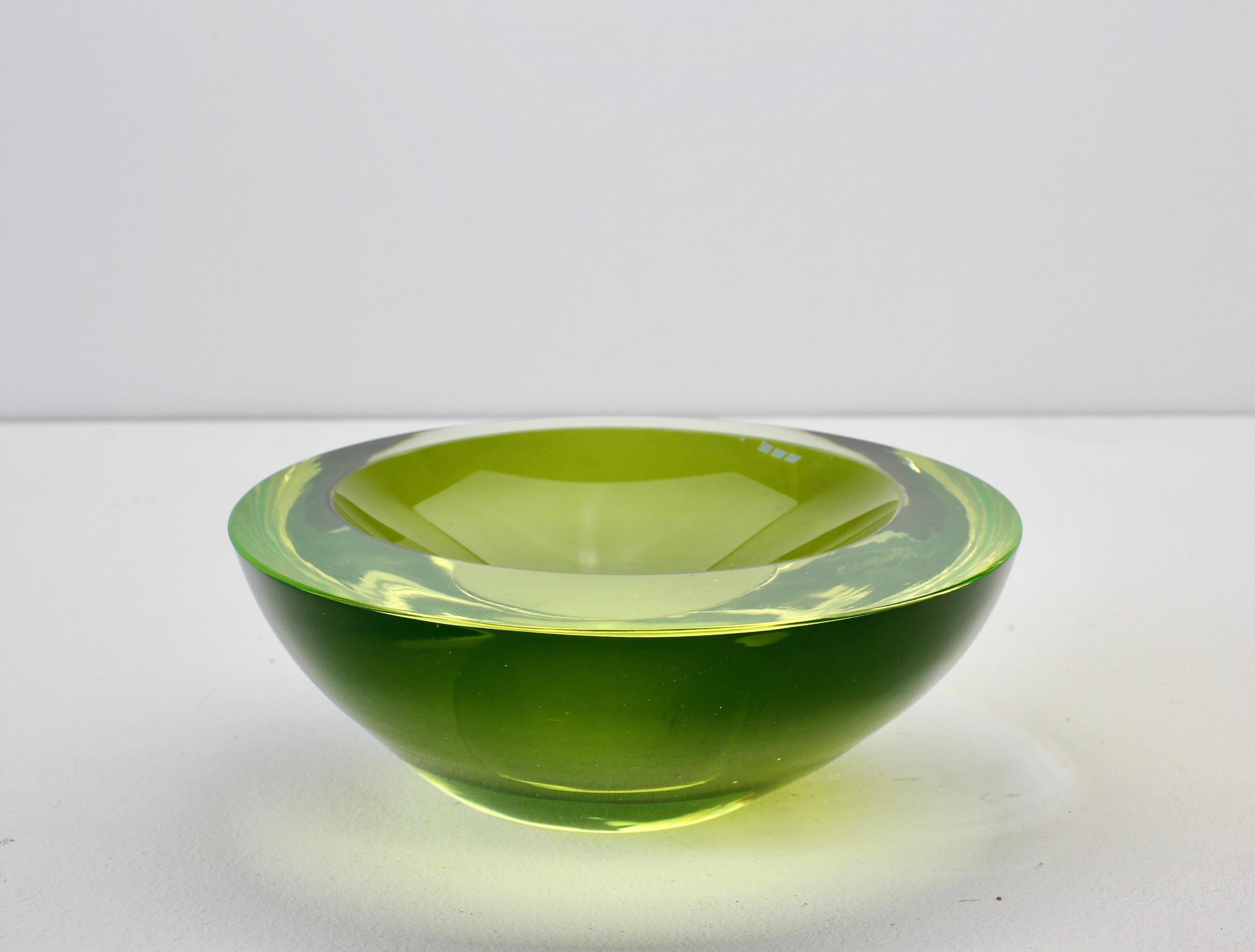 Yellow Murano Sommerso Glass Bowl Antonio Da Ros for Cenedese Attributed For Sale 1
