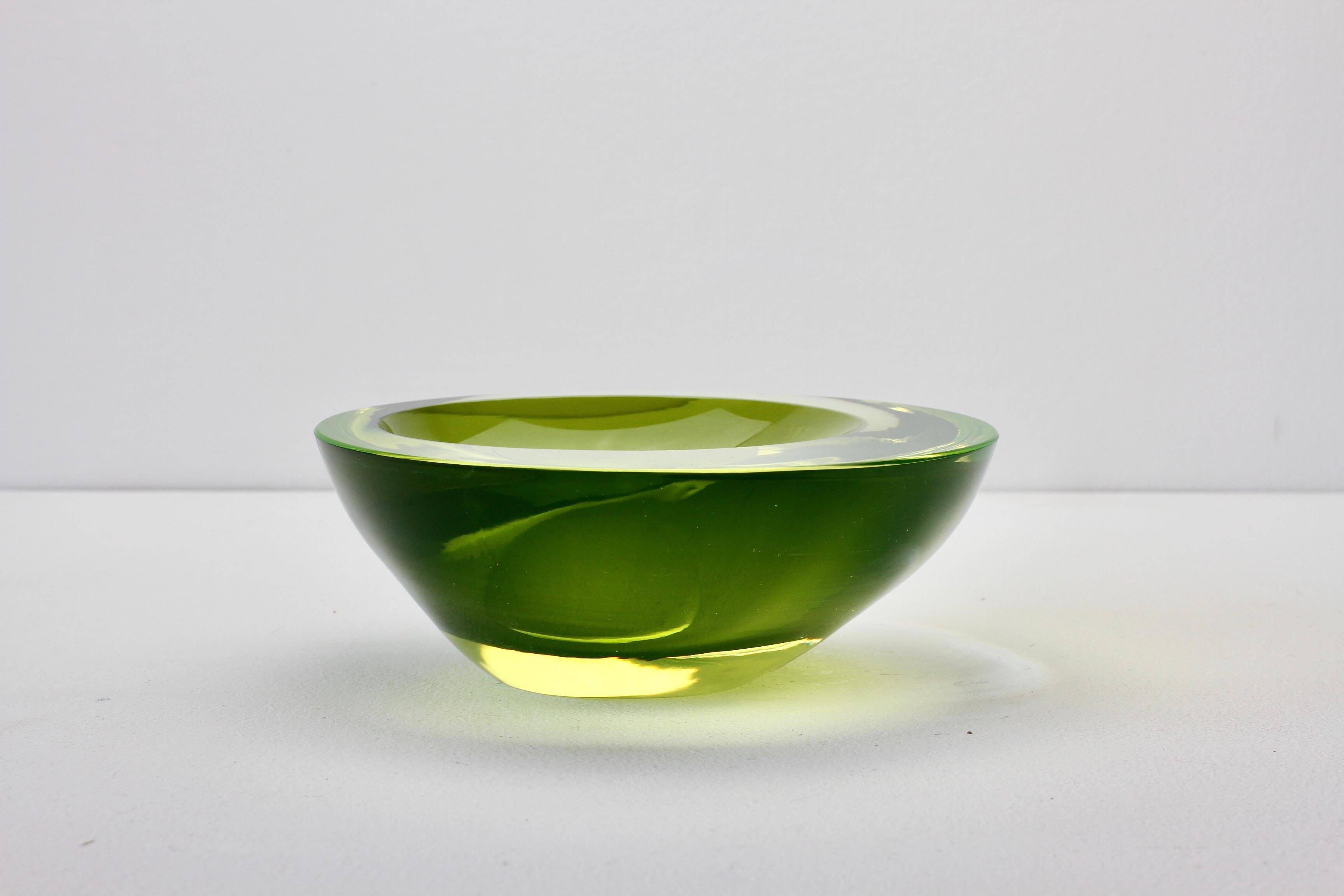 Yellow Murano Sommerso Glass Bowl Antonio Da Ros for Cenedese Attributed For Sale 5