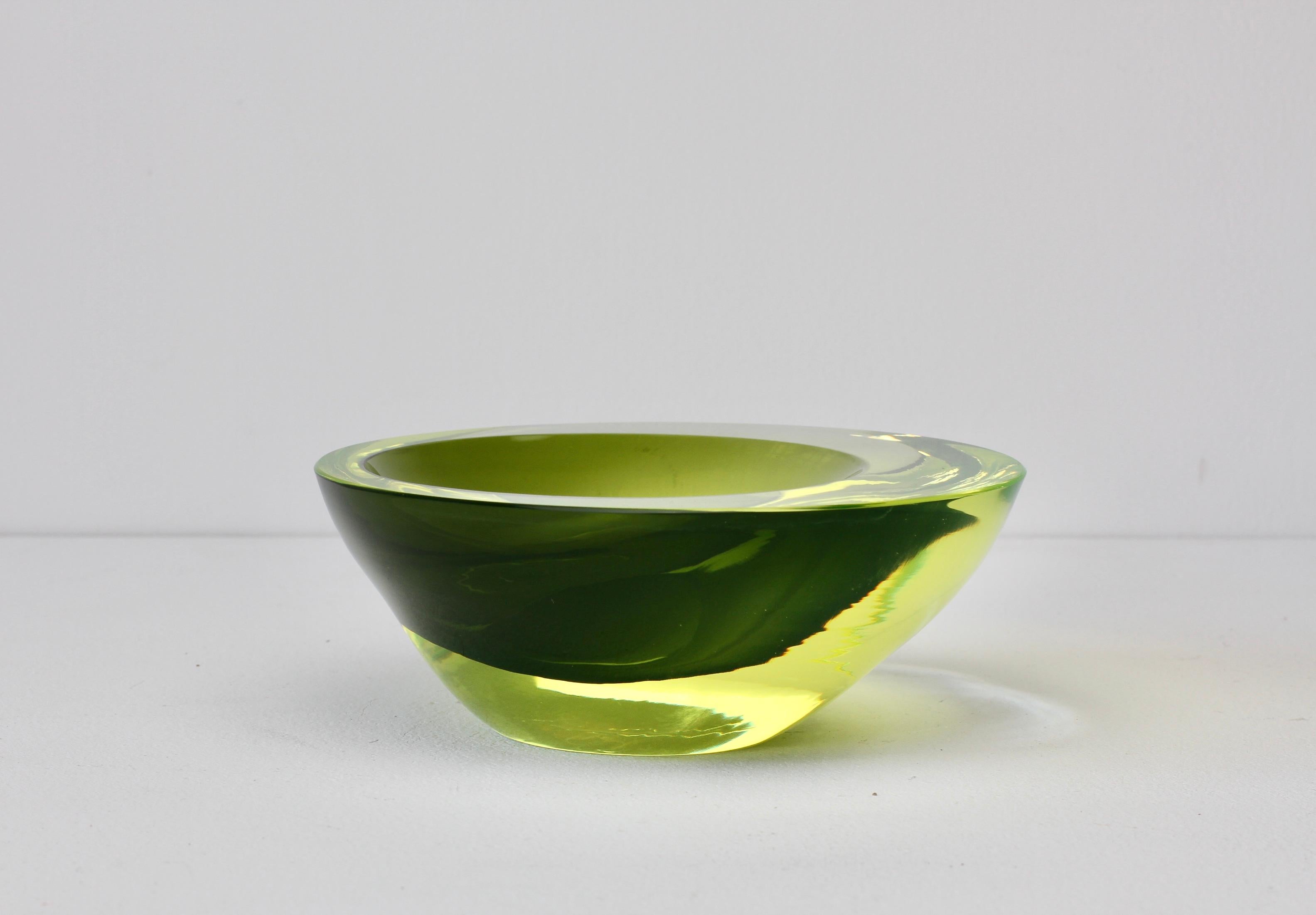 Yellow Murano Sommerso Glass Bowl Antonio Da Ros for Cenedese Attributed For Sale 6