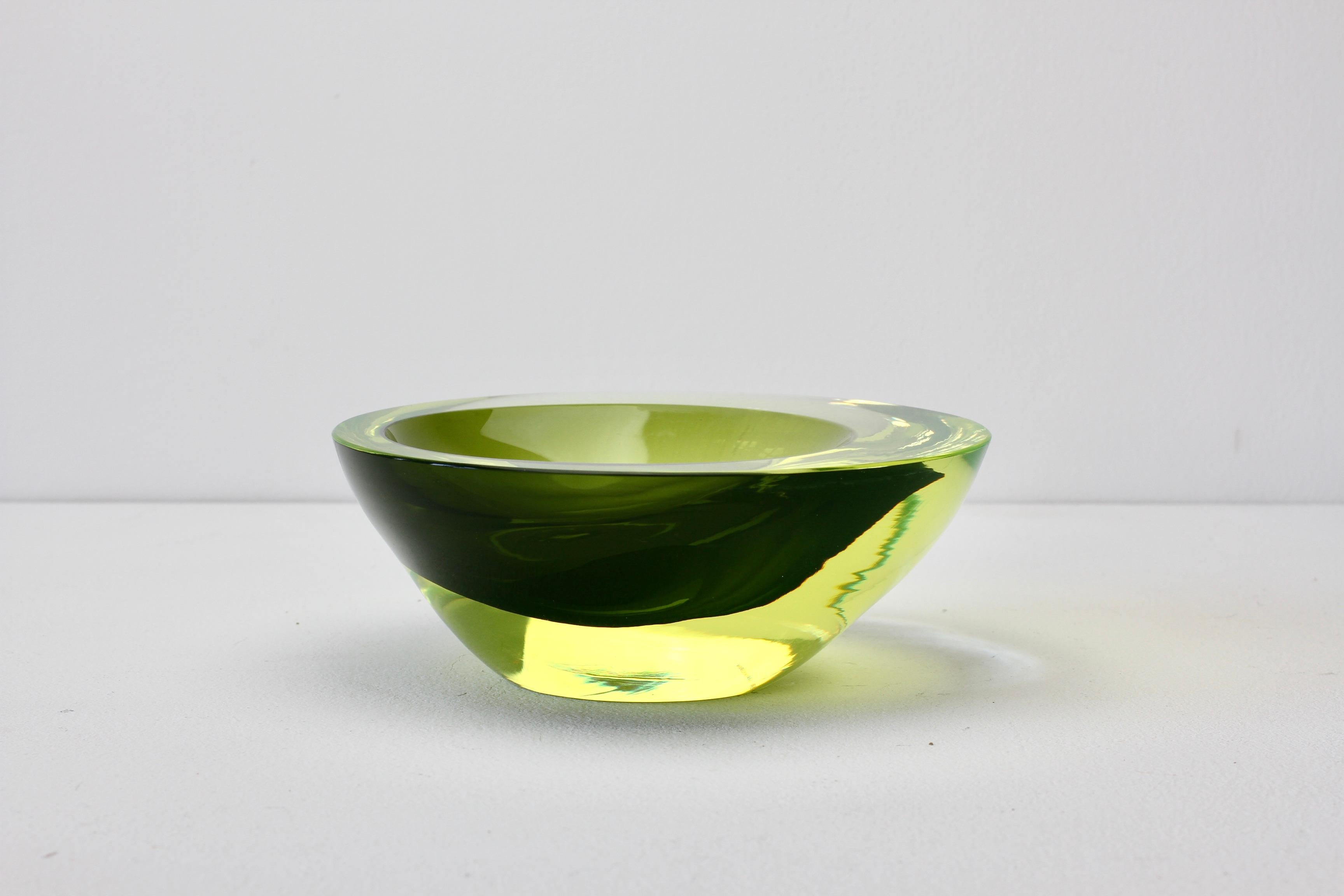 Yellow Murano Sommerso Glass Bowl Antonio Da Ros for Cenedese Attributed For Sale 8