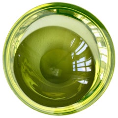 Cuenco amarillo de Murano Glass Sommerso Antonio da Ros para Cenedese Atribuido