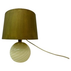 Yellow Murano Swirl Table Lamp, circa 1970s