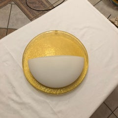 Yellow Murano Wall Light Sconce by Vetri Handblown Glass 1990s Italy modernist