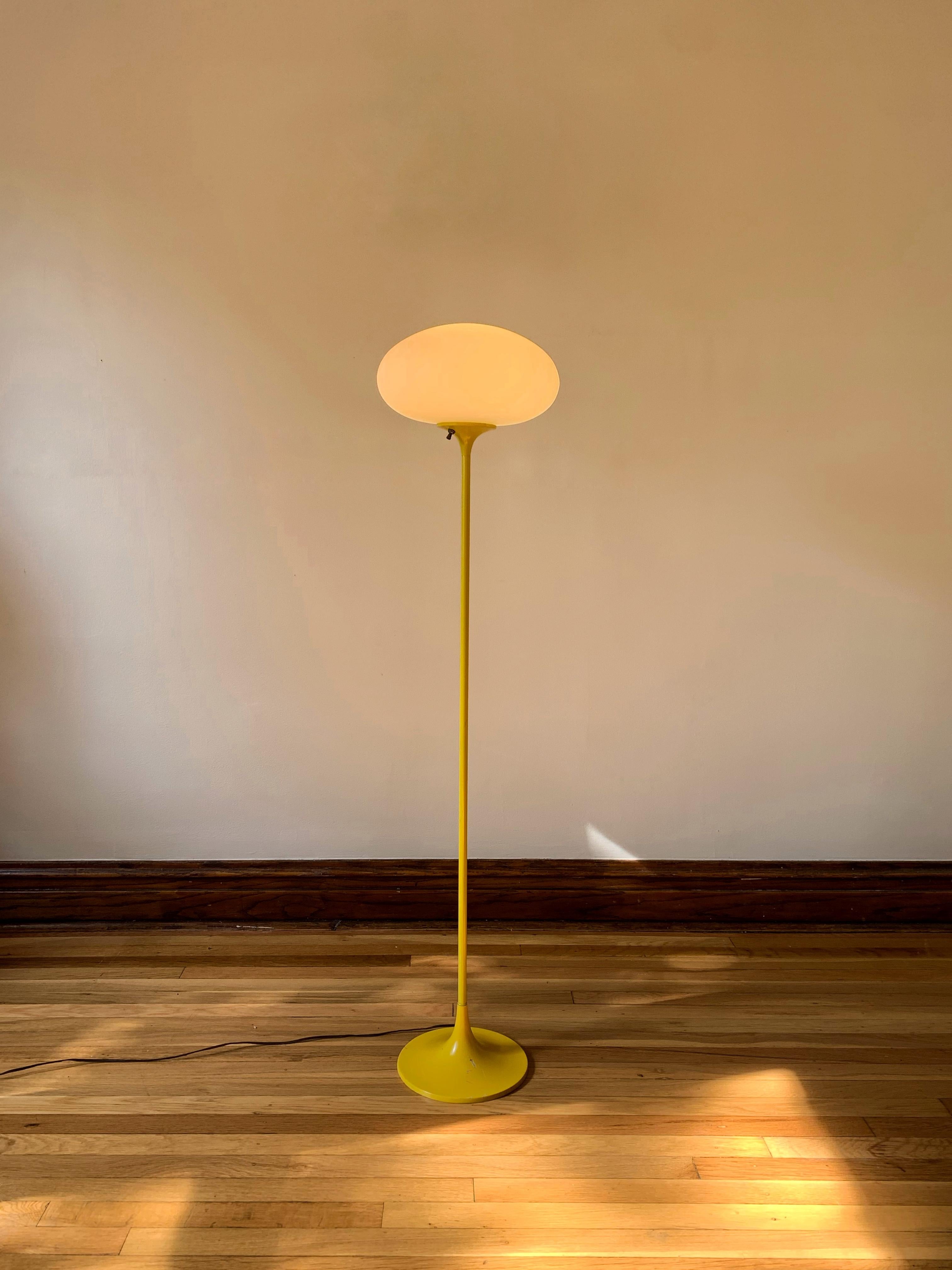 Mid-Century Modern Yellow Mushroom Floor Lamp by Laurel Lamp Co., c.1960s