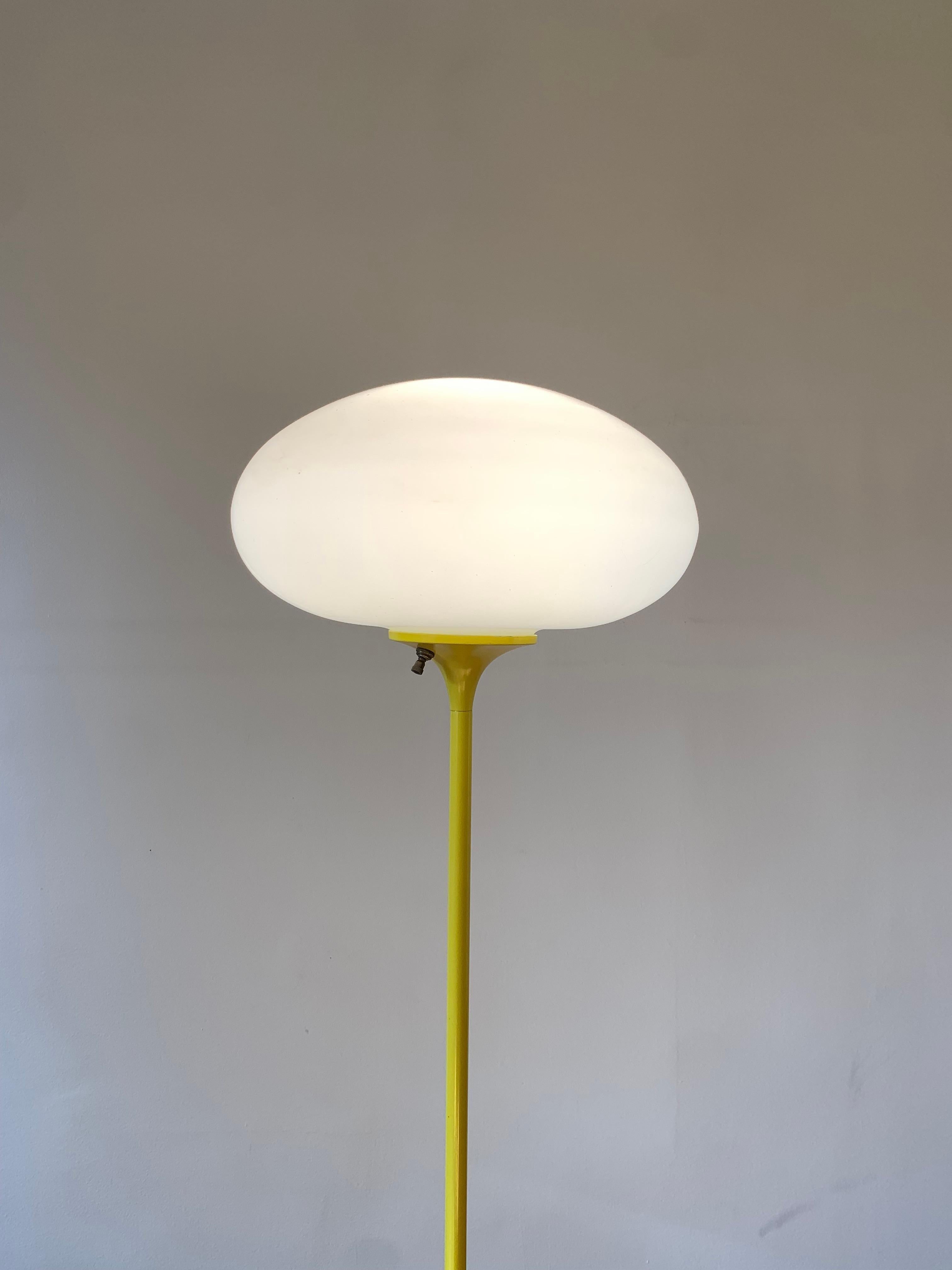 Metal Yellow Mushroom Floor Lamp by Laurel Lamp Co., c.1960s