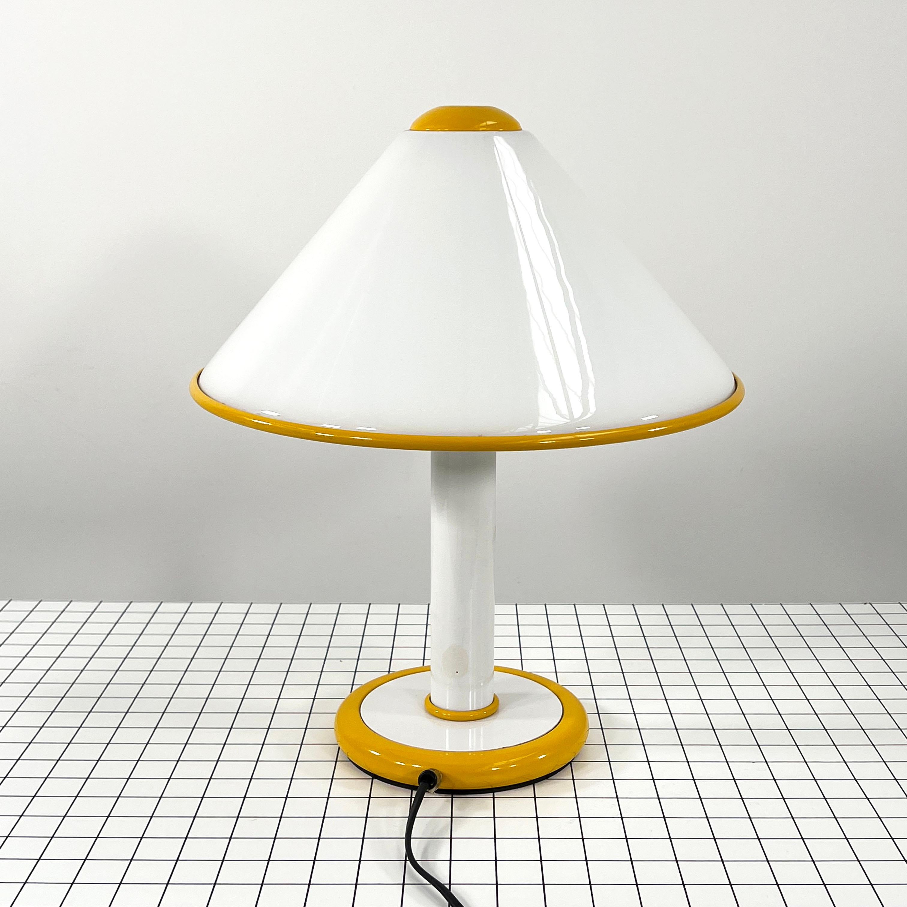 Late 20th Century Yellow Mushroom Table Lamp in Murano Glass from F. Fabbian, 1980s