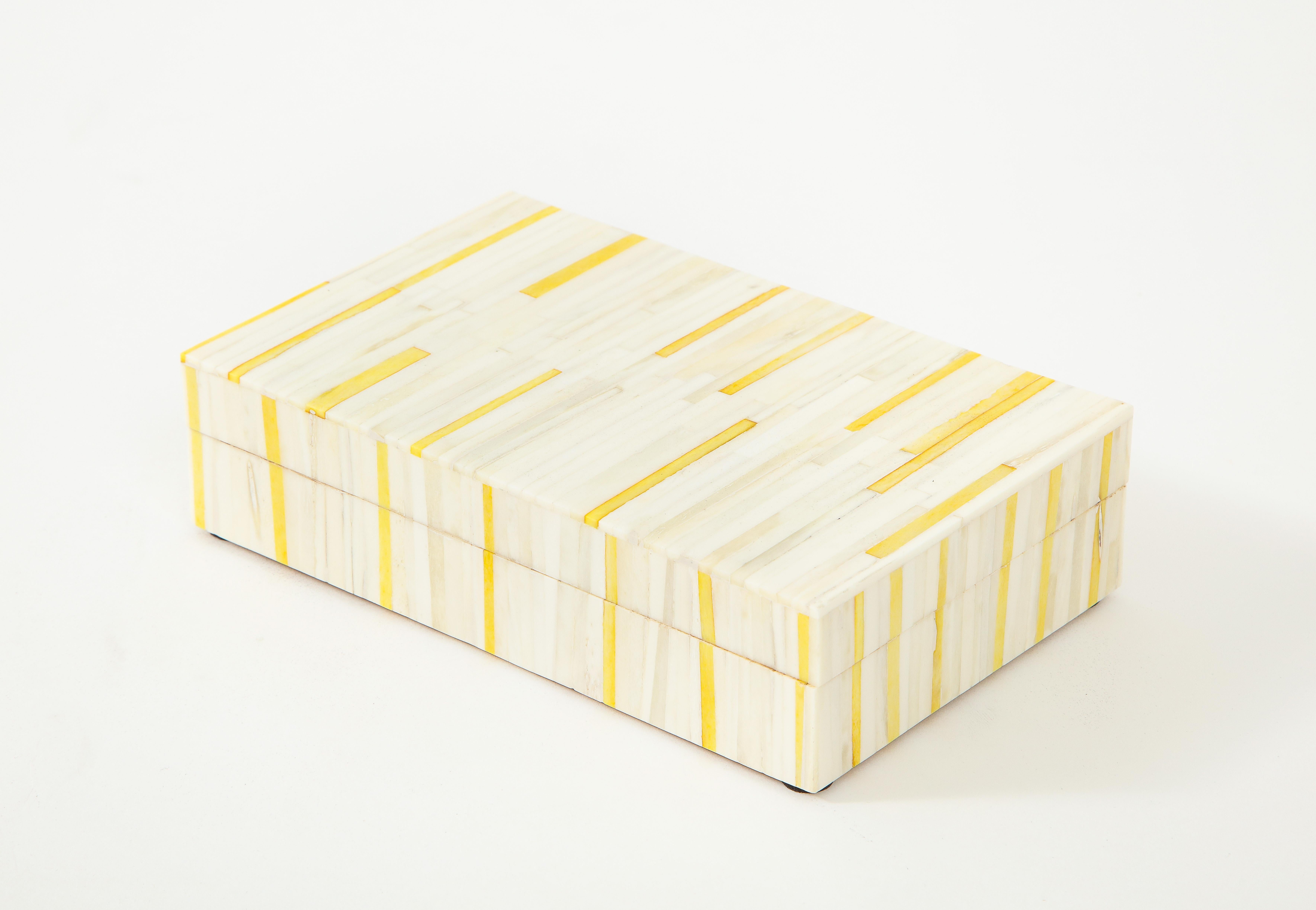 Modern Yellow, Natural Bone Clad Box
